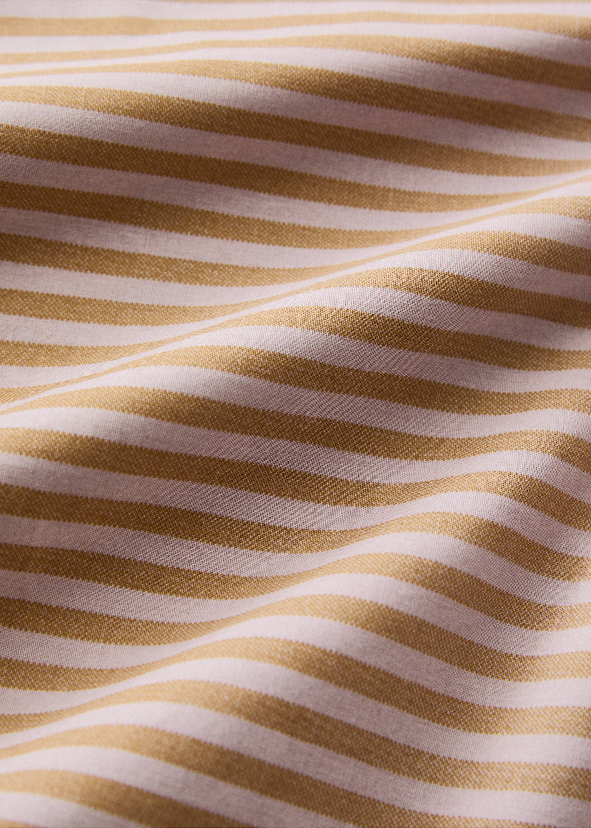 Percale cotton duvet cover with small stripe print for Bed 135/140 cm - Details of the article 2, Peach. Ref: 27033331-00.