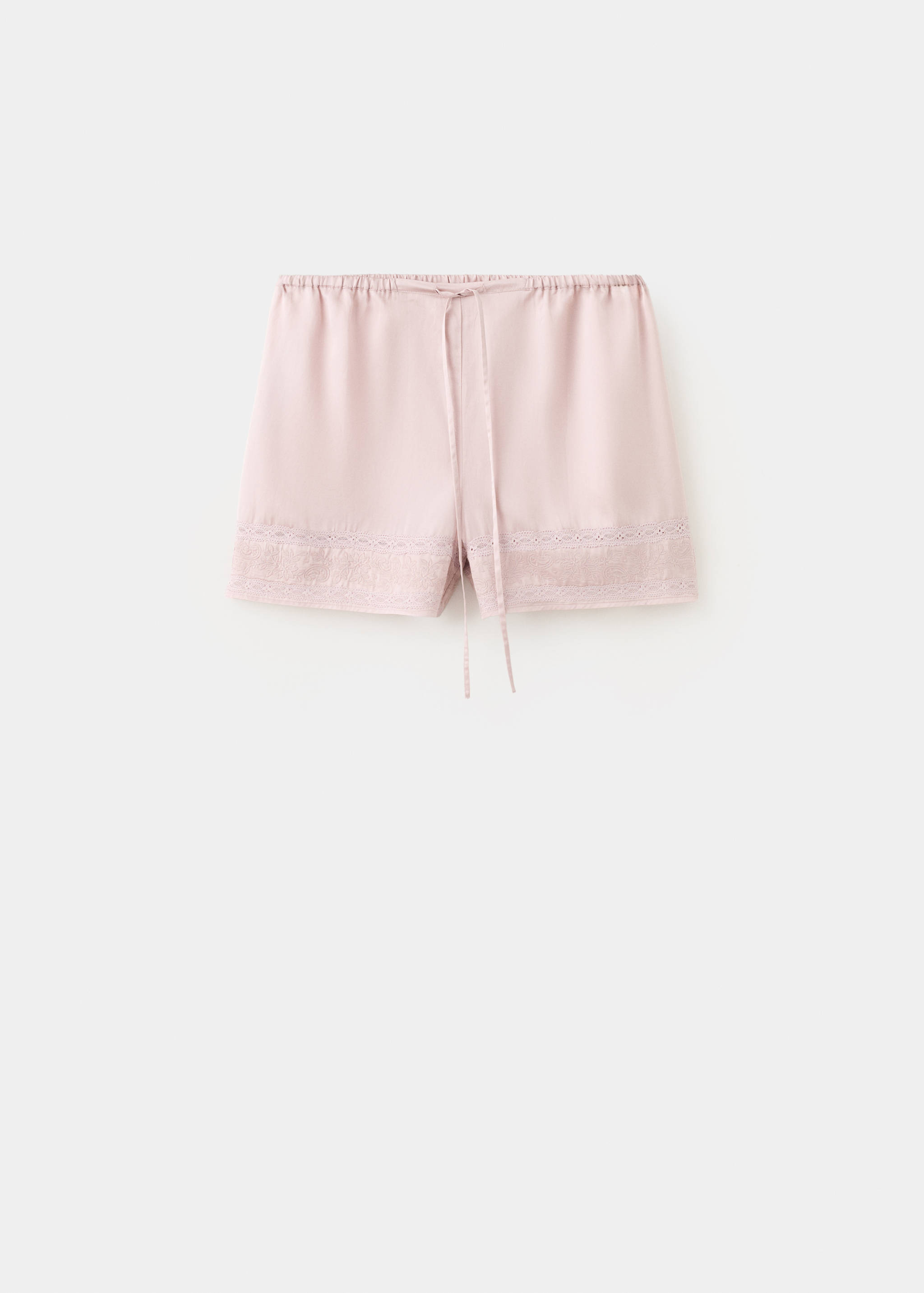 Pyjama shorts with openwork detail - Article without model
