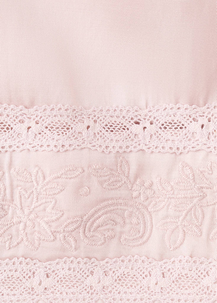 Pyjama shorts with openwork detail — Pale Pink