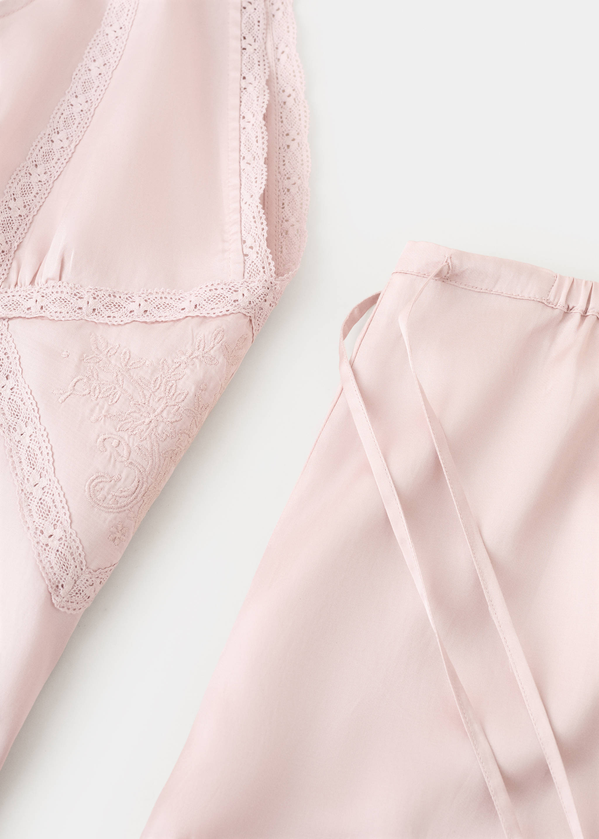 Pyjama shorts with openwork detail - Details of the article 0