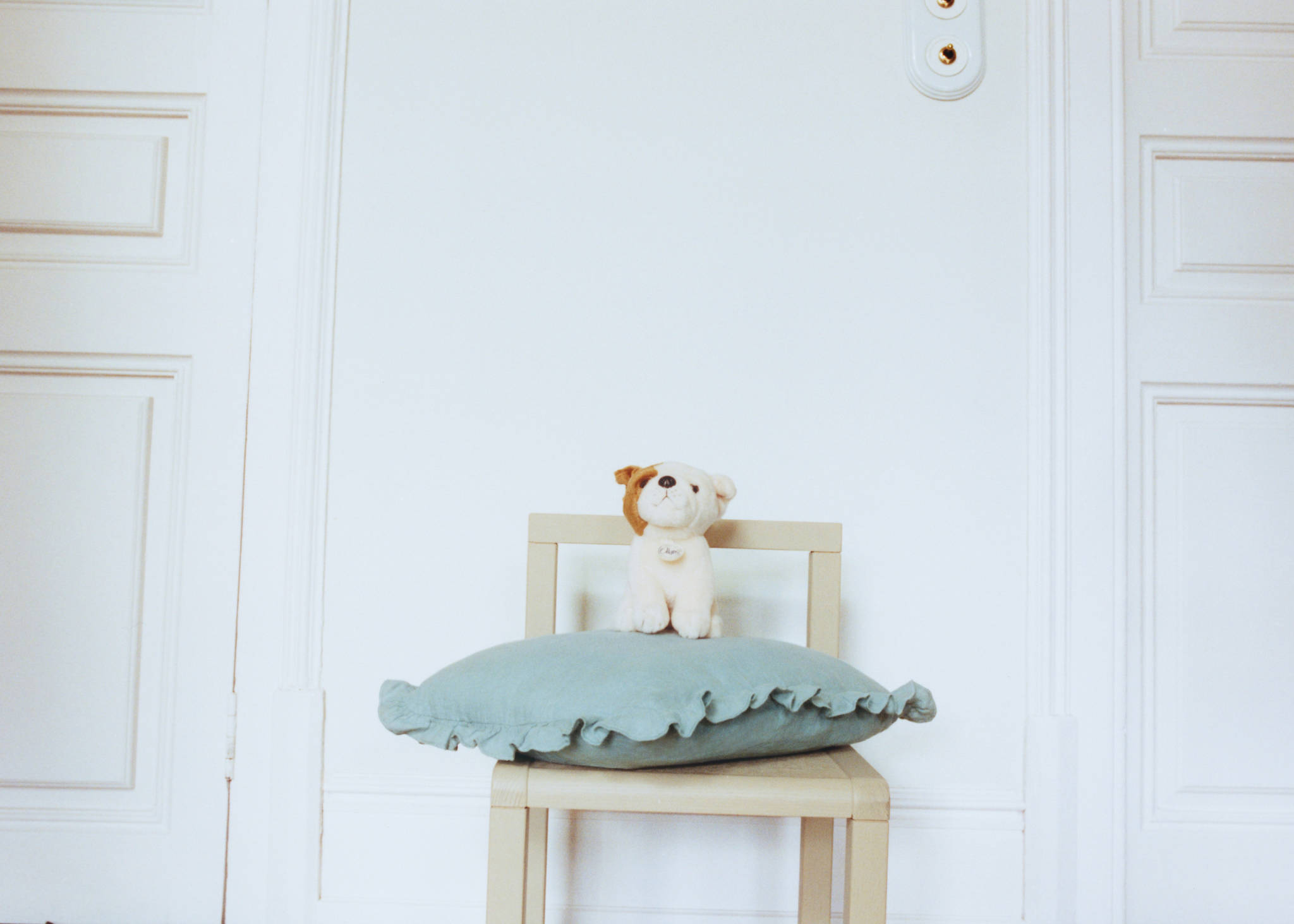 Children's cushion cover 100% linen garment-dyed 30x40 cm - Panoramic plane