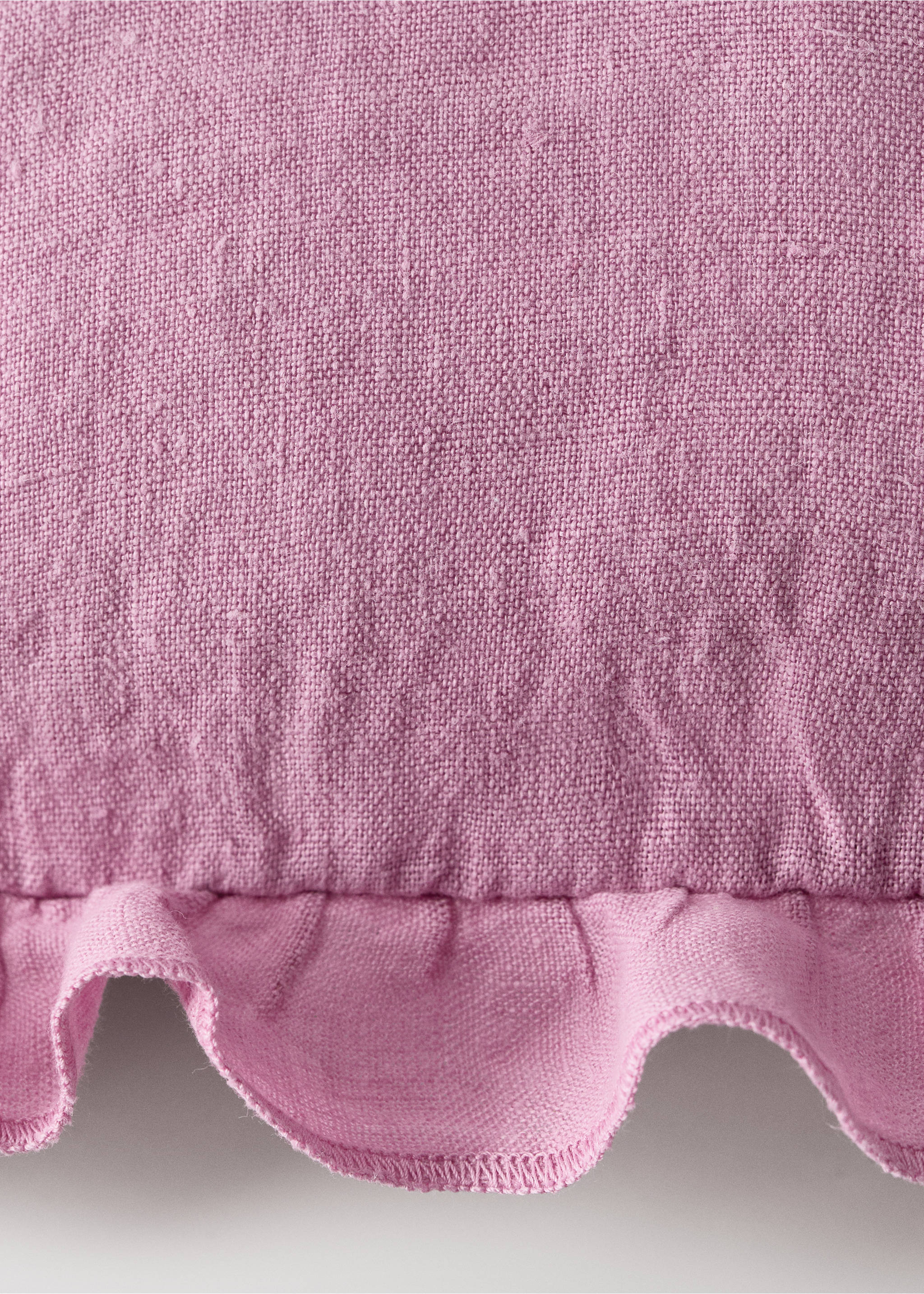 Housse de coussin enfant 100 % lin garment-dyed 30x40 cm - Détail de l'article 3, Rose. Ref: 27033335-00.