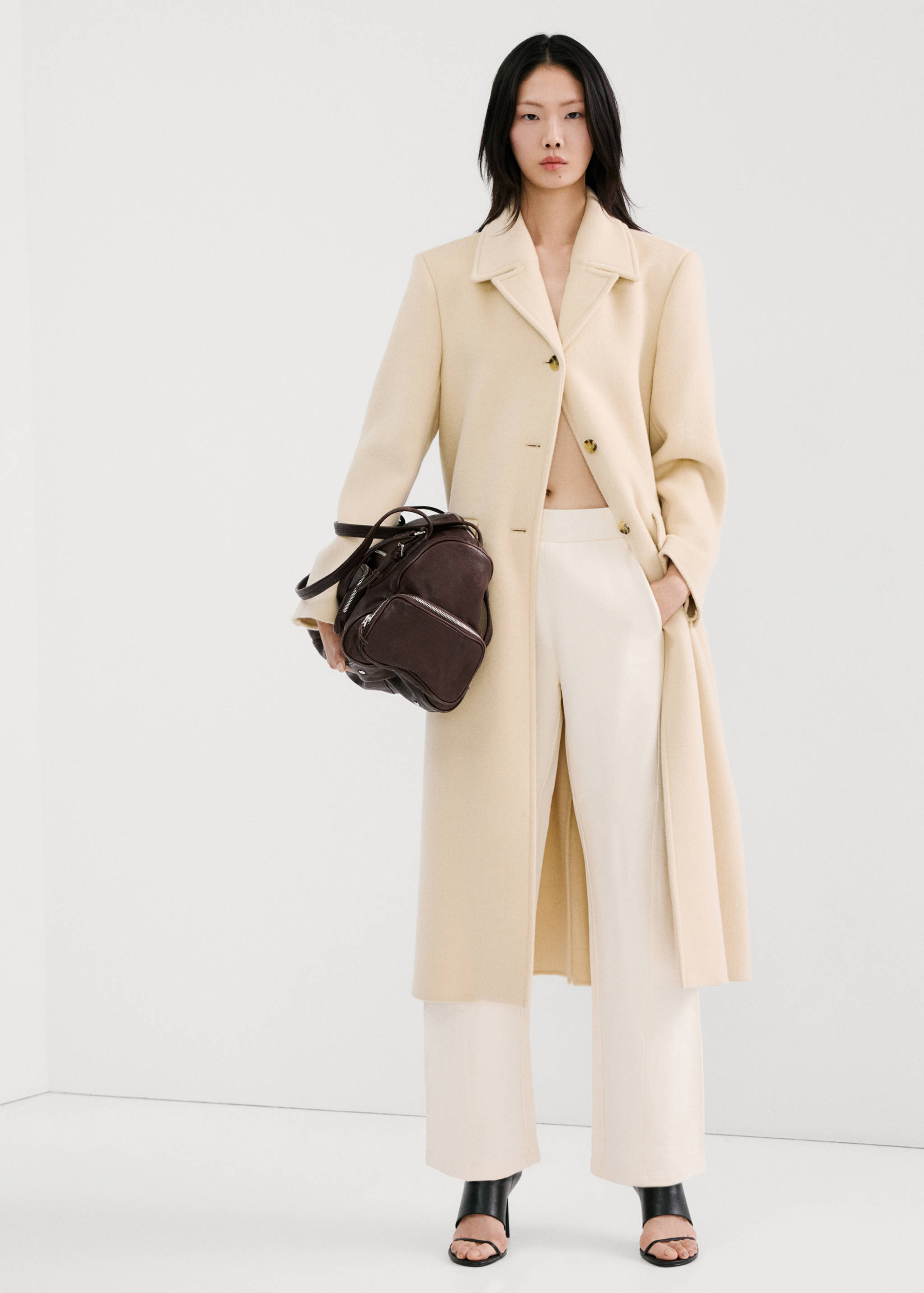 Elastic waist cotton trousers - General plane