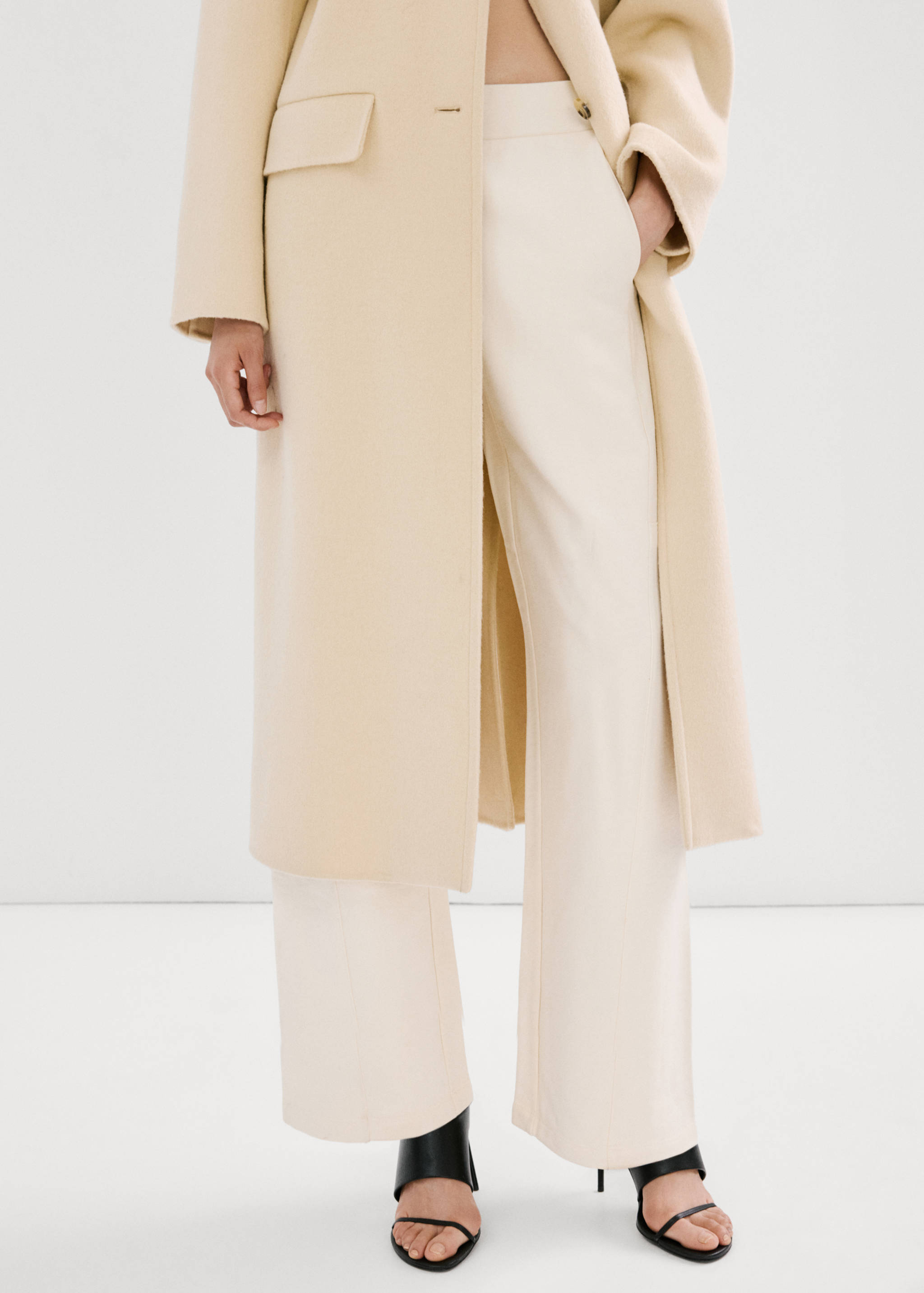 Elastic waist cotton trousers - Medium plane