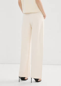 Elastic waist cotton trousers — Pastel Yellow 3