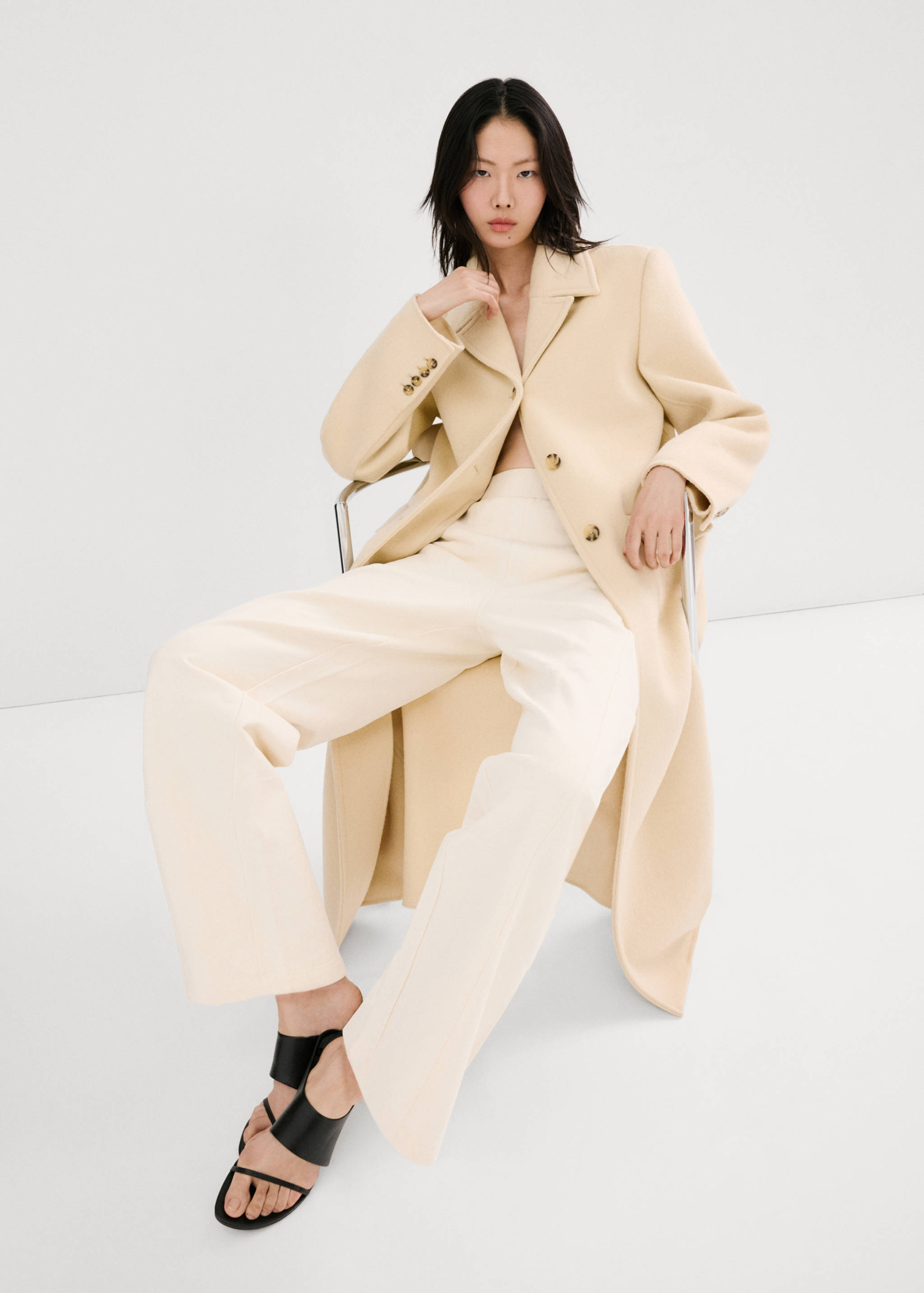 Elastic waist cotton trousers - Details of the article 6