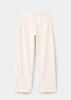 Elastic waist cotton trousers — Pastel Yellow 6