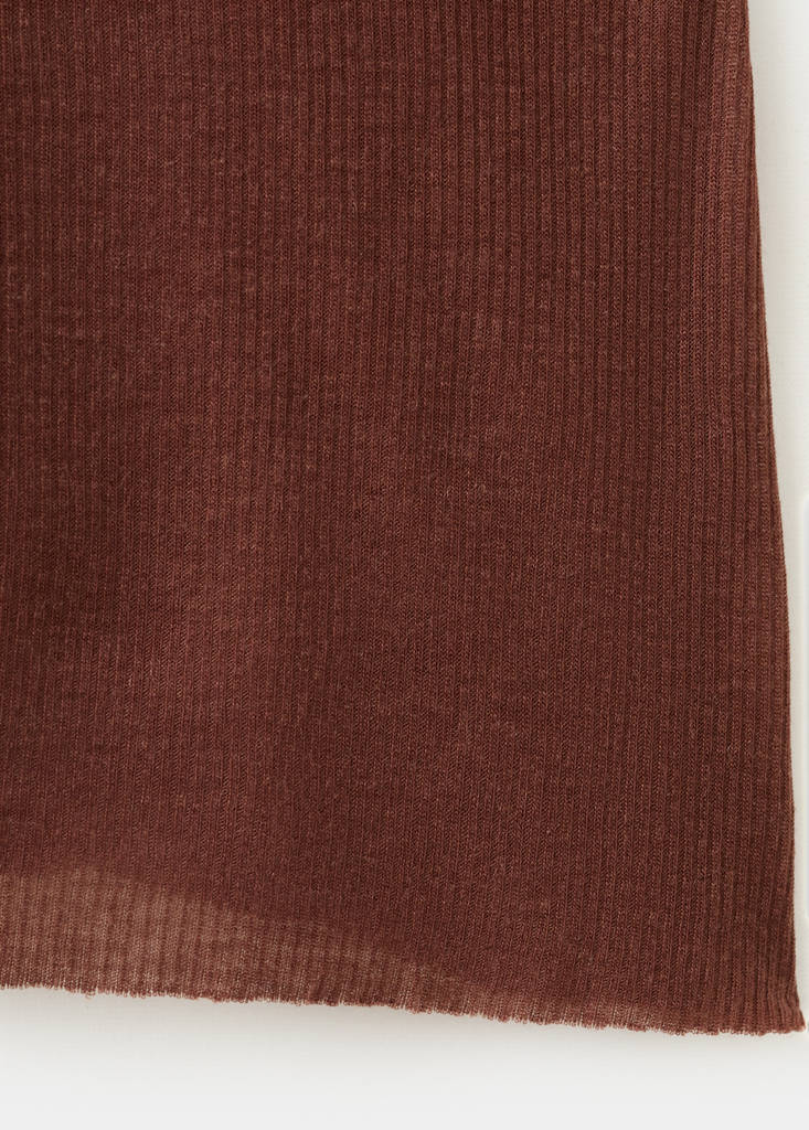 Seamless lyocell wool top — Brown