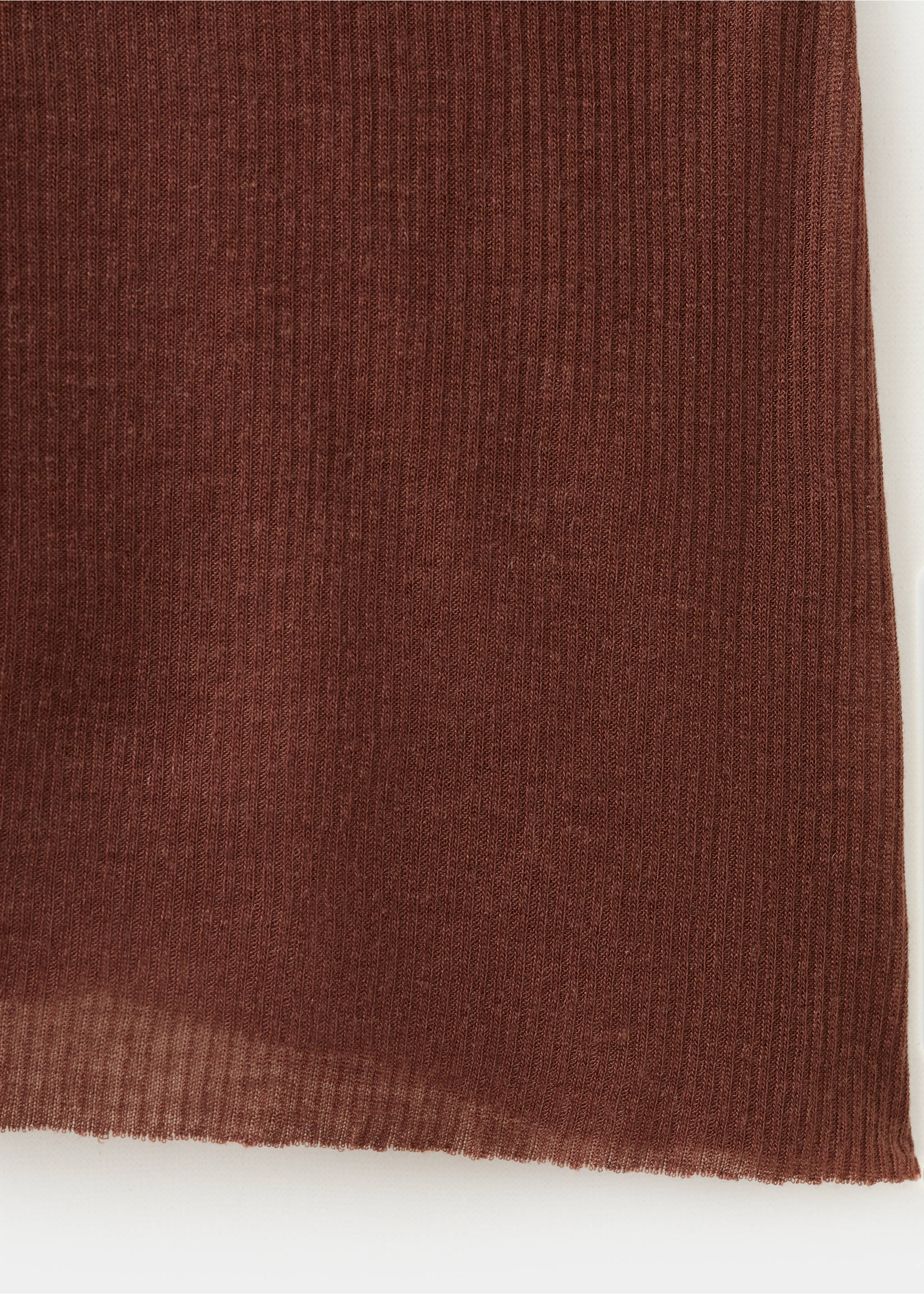 Seamless lyocell wool top - Details of the article 8, Brown. Ref: 27033337-00.