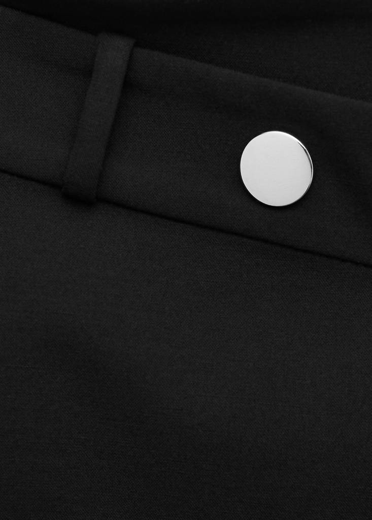 Skirt with belt and buttons — Black