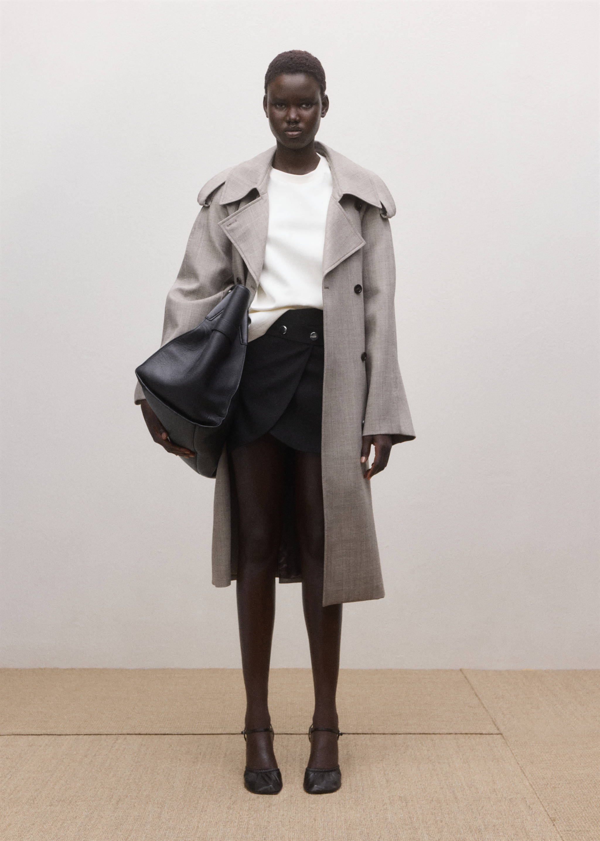 Skirt with belt and buttons - General plane