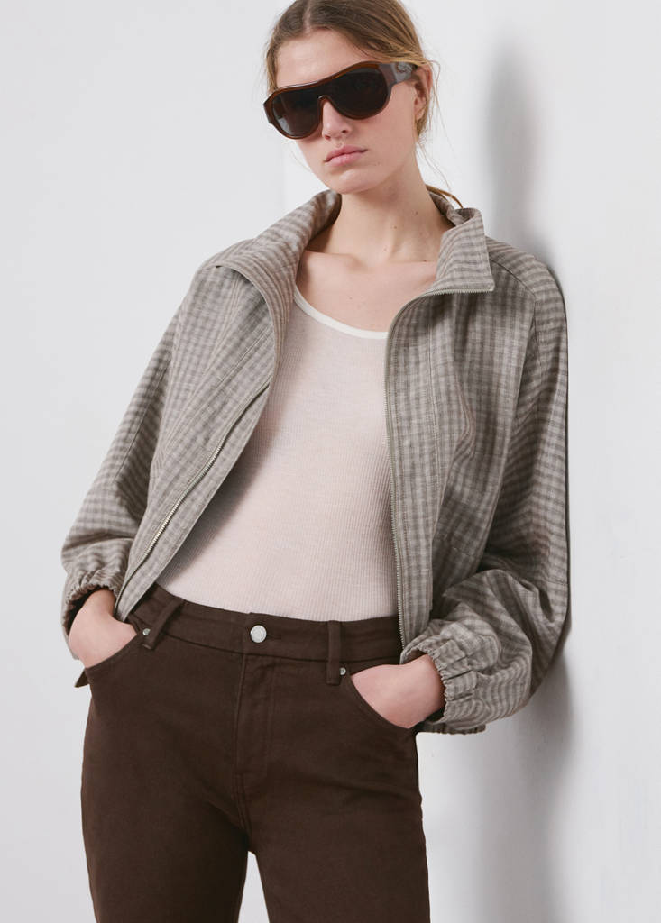 Violet flared high-rise jeans — Chocolate