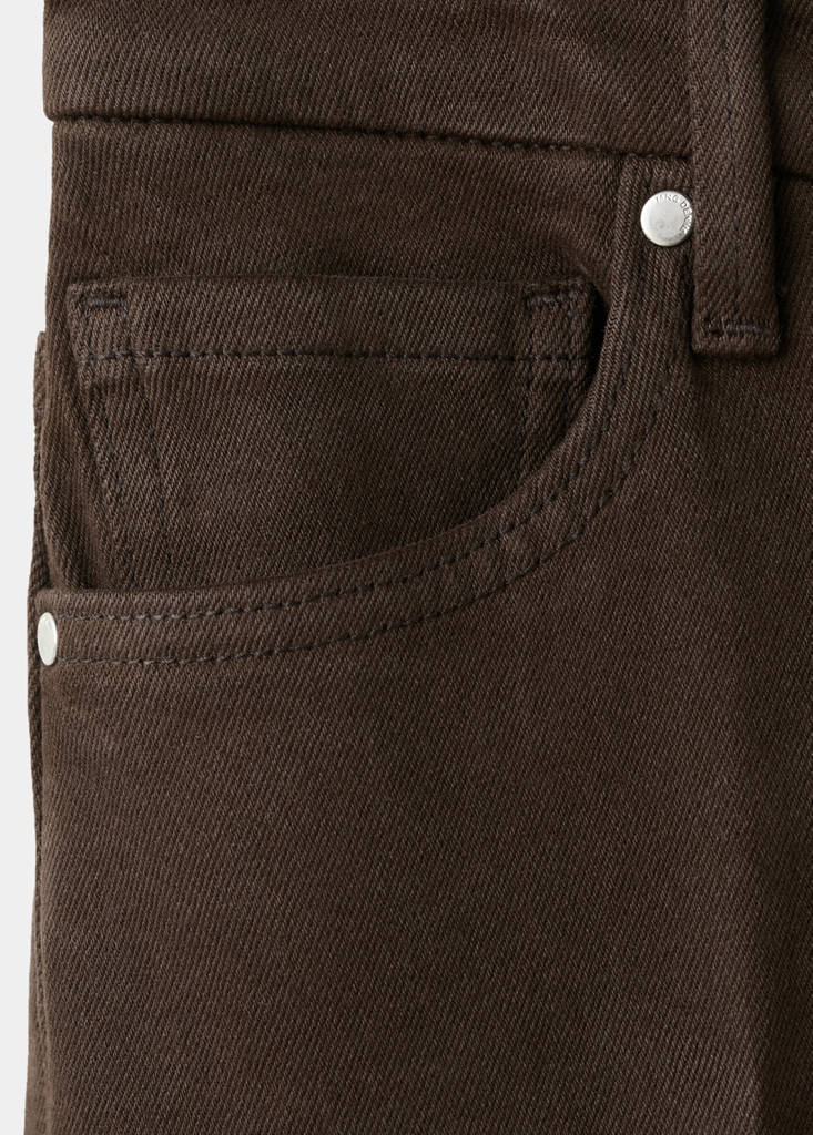 Violet flared high-rise jeans — Chocolate