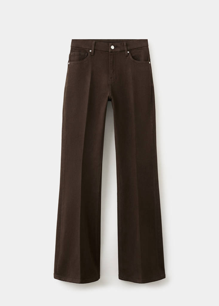 Violet flared high-rise jeans — Chocolate