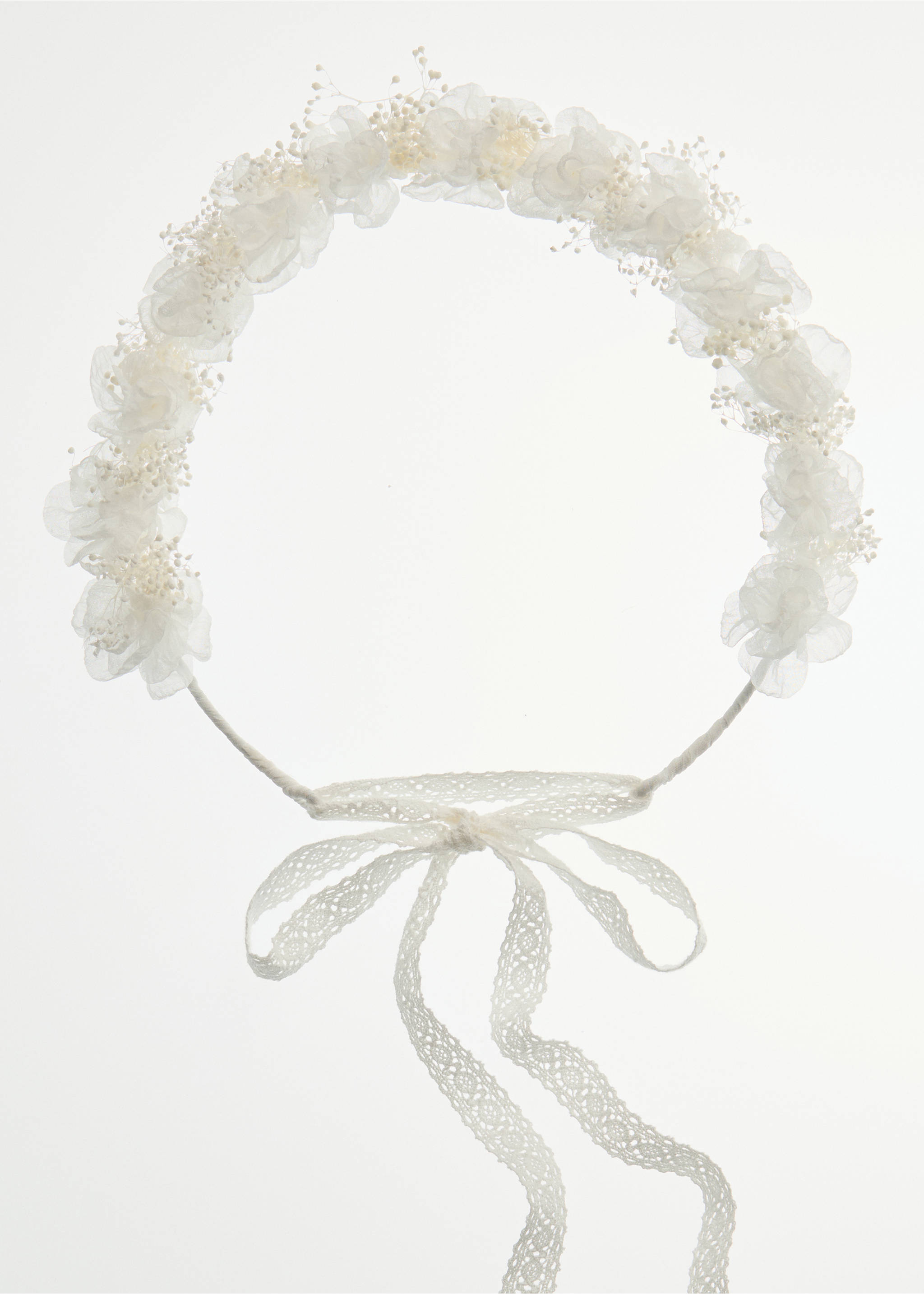 Обідок із квітами комбінованих кольорів - Детальніше про товар 5, Білий. Ref: 27033709-00.