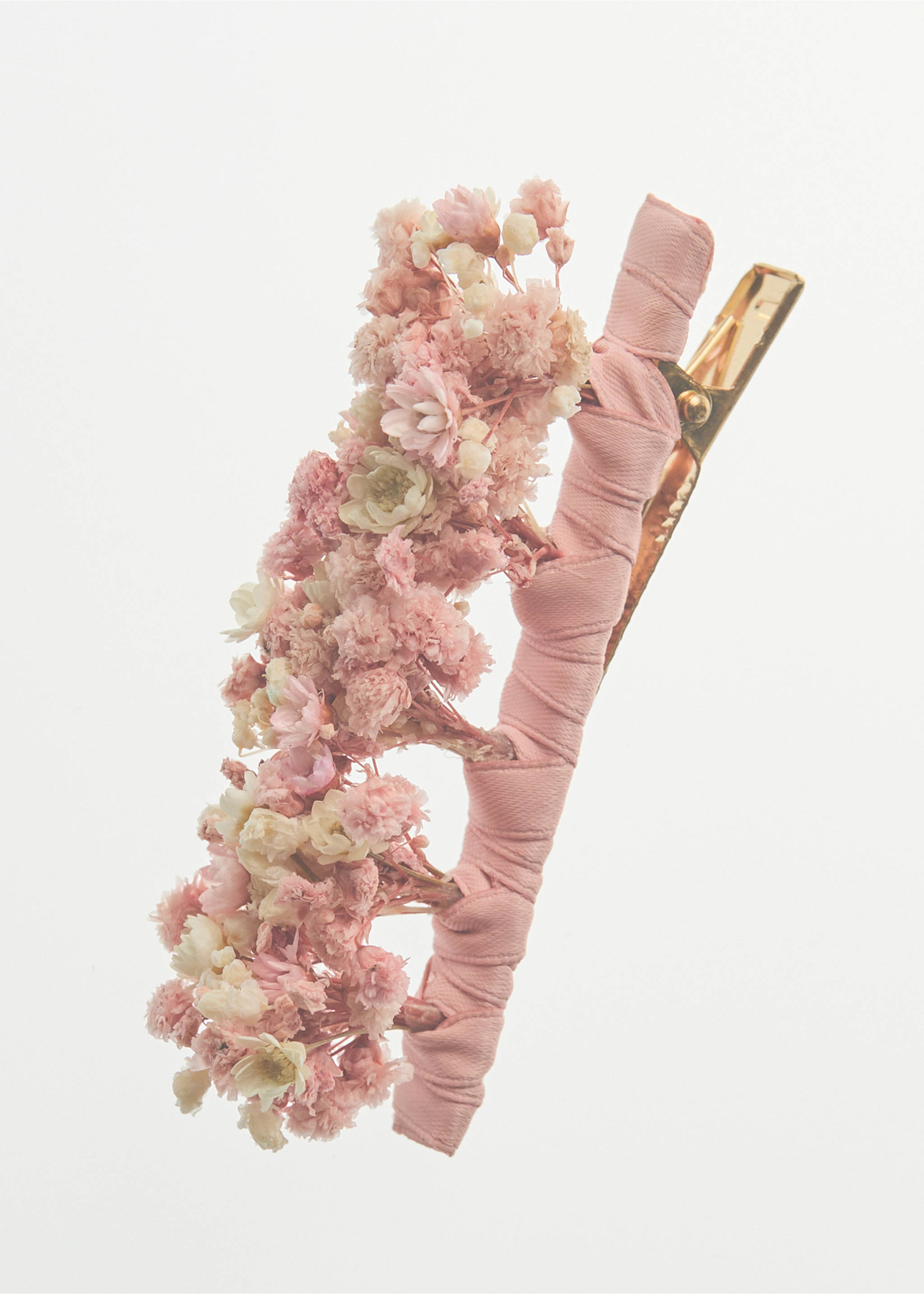 Preserved flower hair slide - Details of the article 5, Pale Pink. Ref: 27033710-00.