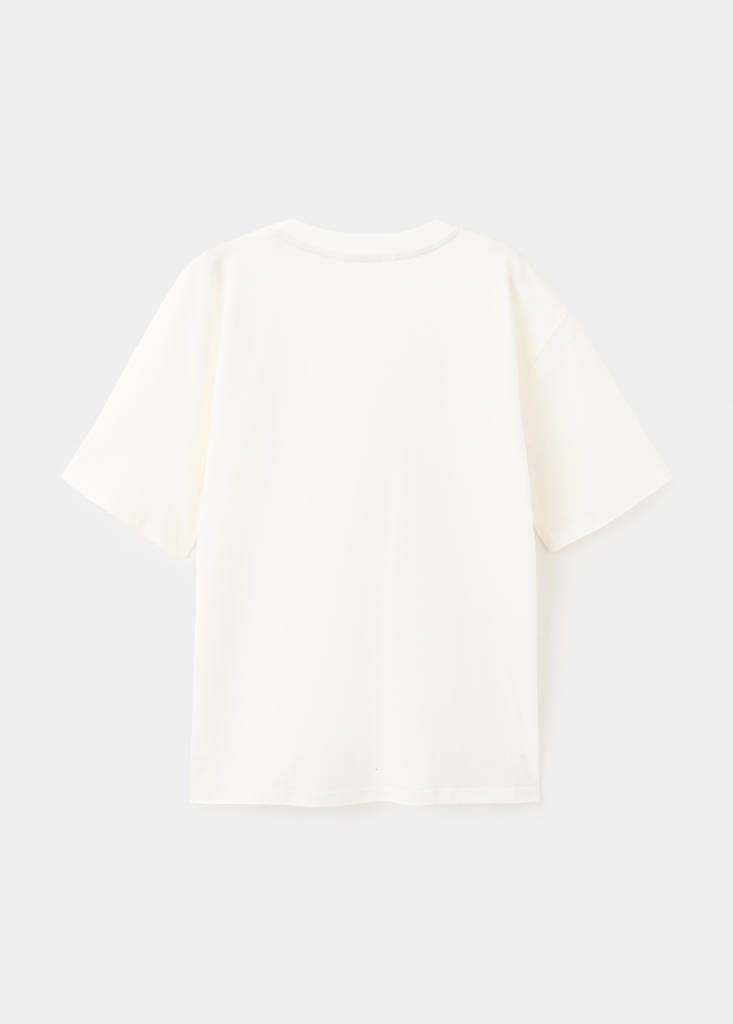 Printed cotton-blend t-shirt — Off White