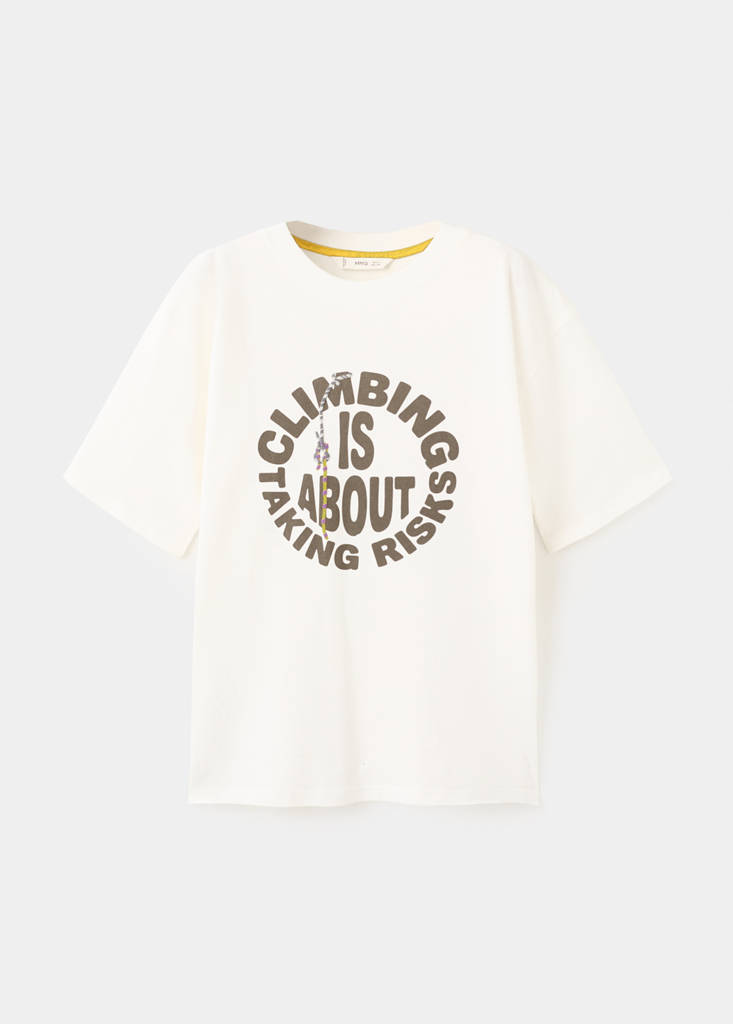 Printed cotton-blend t-shirt — Off White
