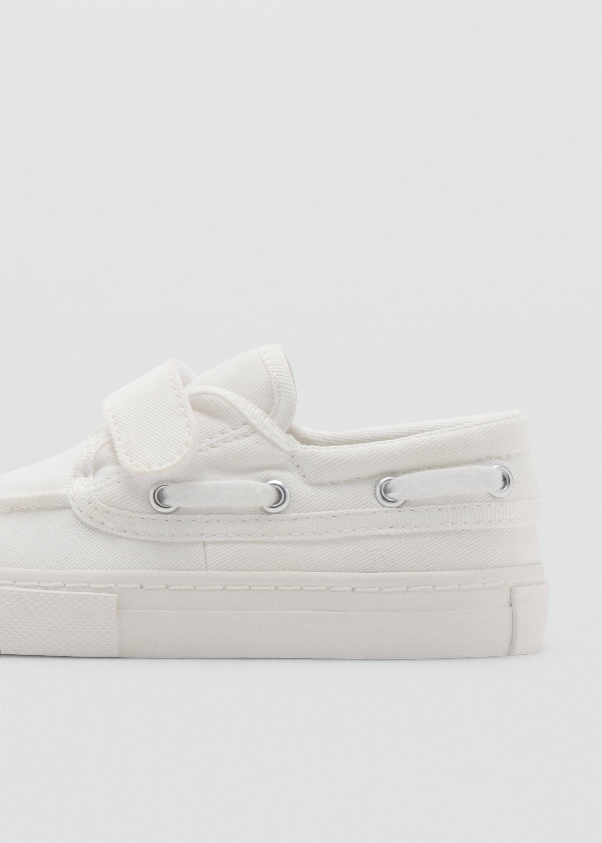 Velcro nautical sports shoes - Details of the article 2, Off White. Ref: 27033720-00.