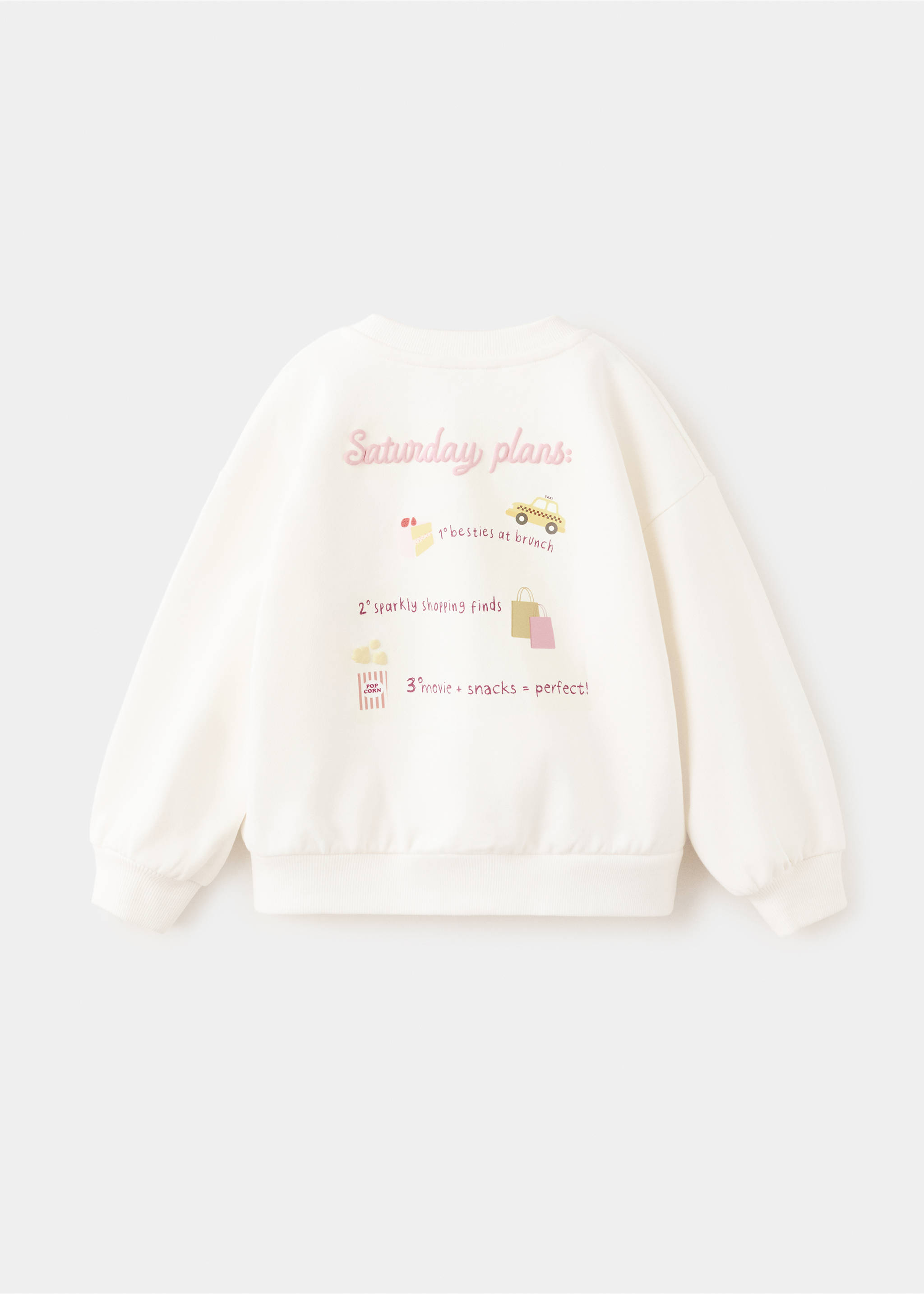 Embroidered cotton sweatshirt - Reverse of the article, Off White. Ref: 27033721-00.