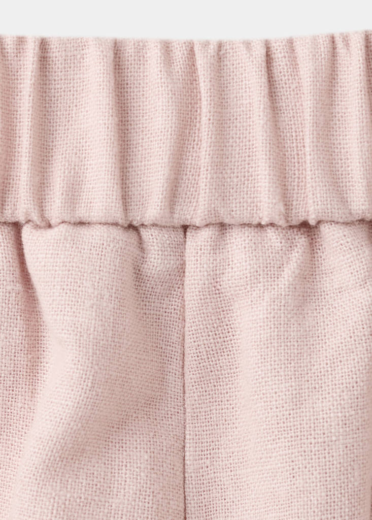 Linen-blend trousers — Pastel Pink