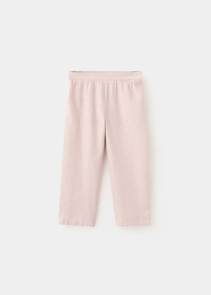 Linen-blend trousers — Pastel Pink