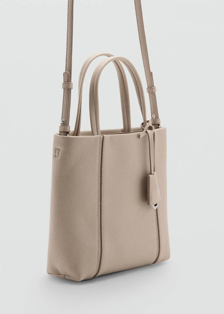 Mini rectangular handbag with handles — Off White
