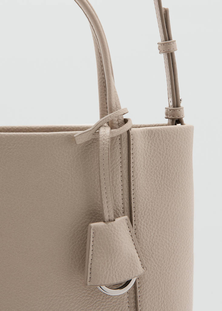 Mini rectangular handbag with handles — Off White