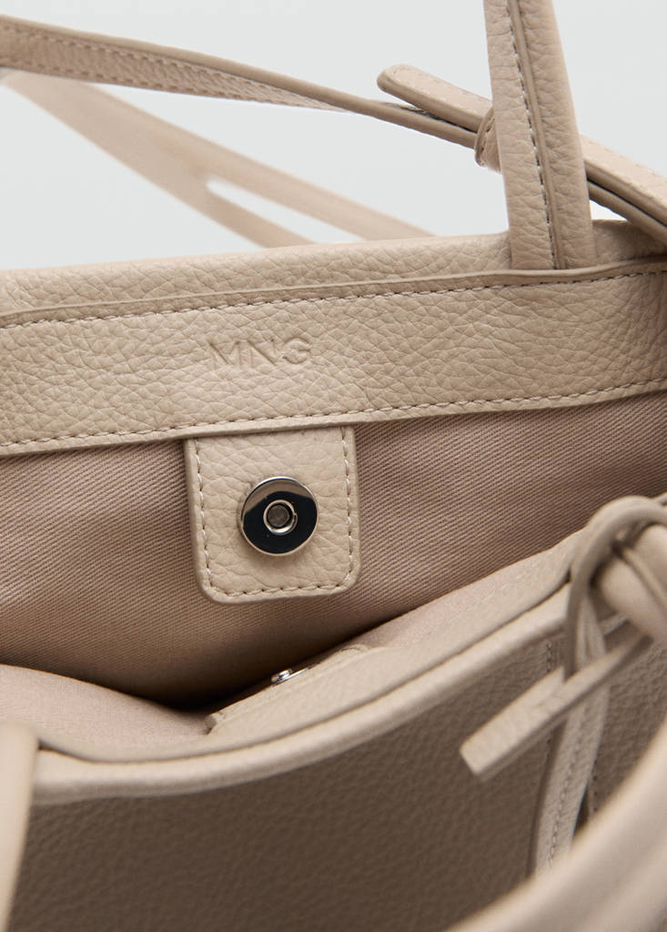 Mini rectangular handbag with handles — Off White
