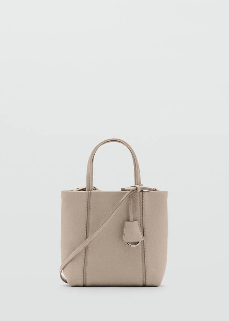 Mini rectangular handbag with handles — Off White