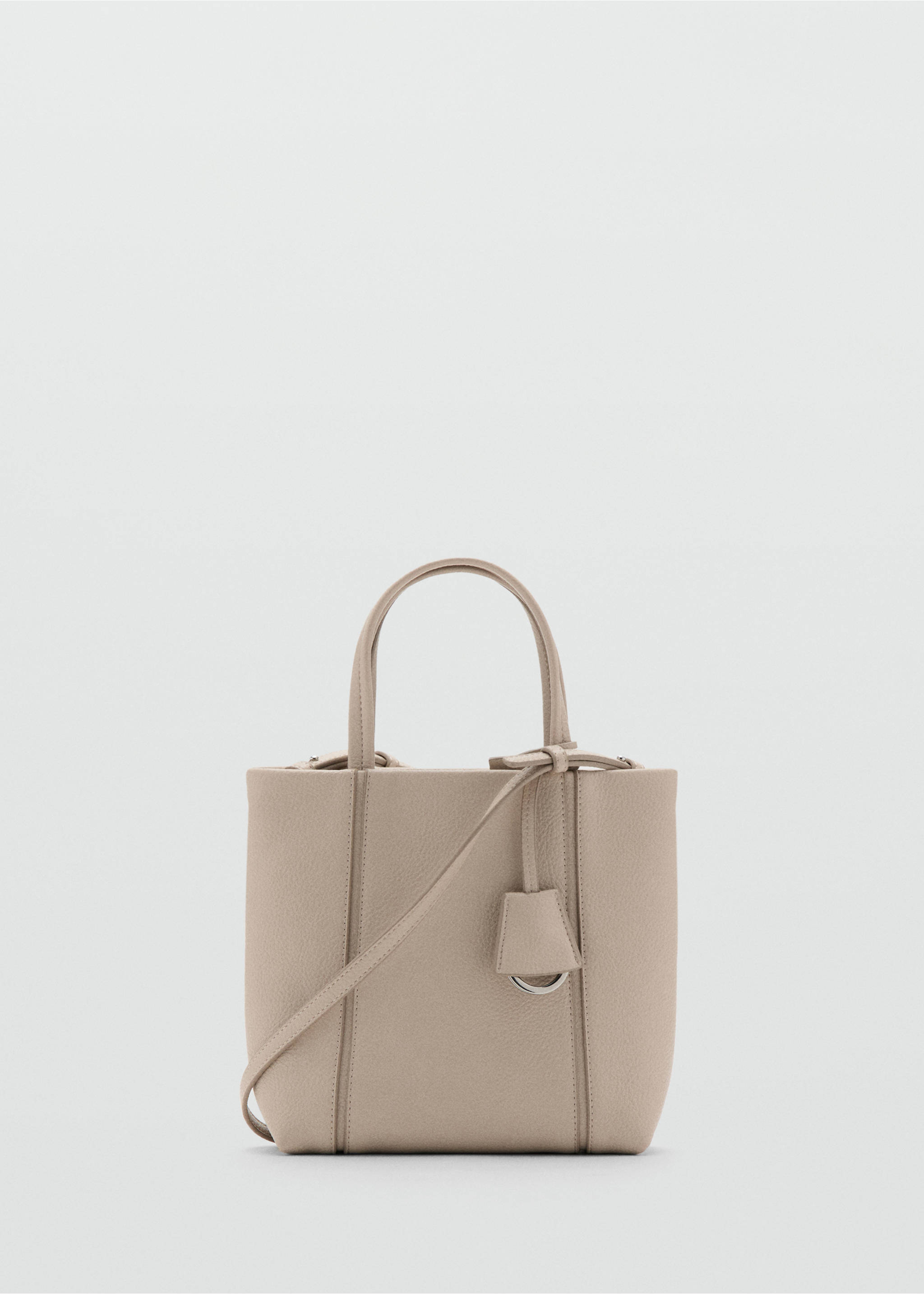 Mini rectangular handbag with handles - Article without model, Off White. Ref: 27033727-00.