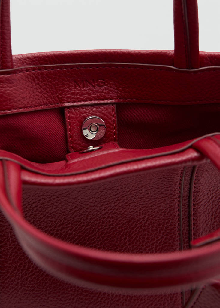 Mini rectangular handbag with handles — Red
