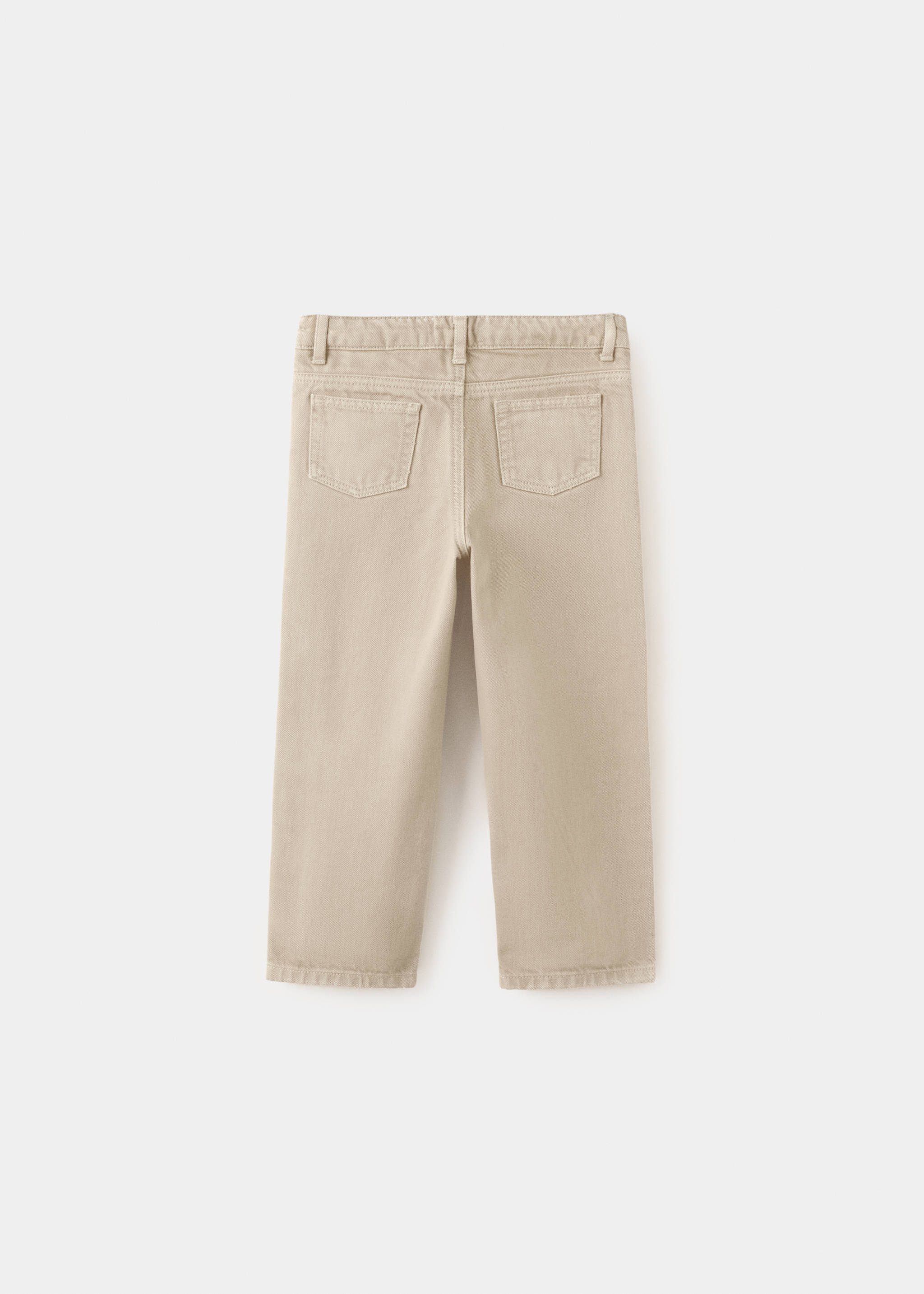 Jeans rectos bordado flores - Reverso del artículo