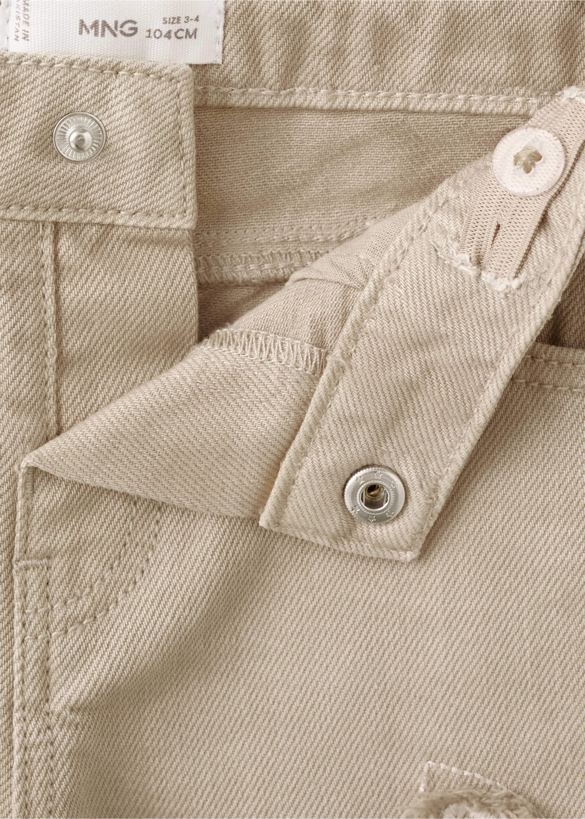 Jeans rectos bordado flores - Detalle del artículo 8, Marrón medio. Ref: 27033728-00.