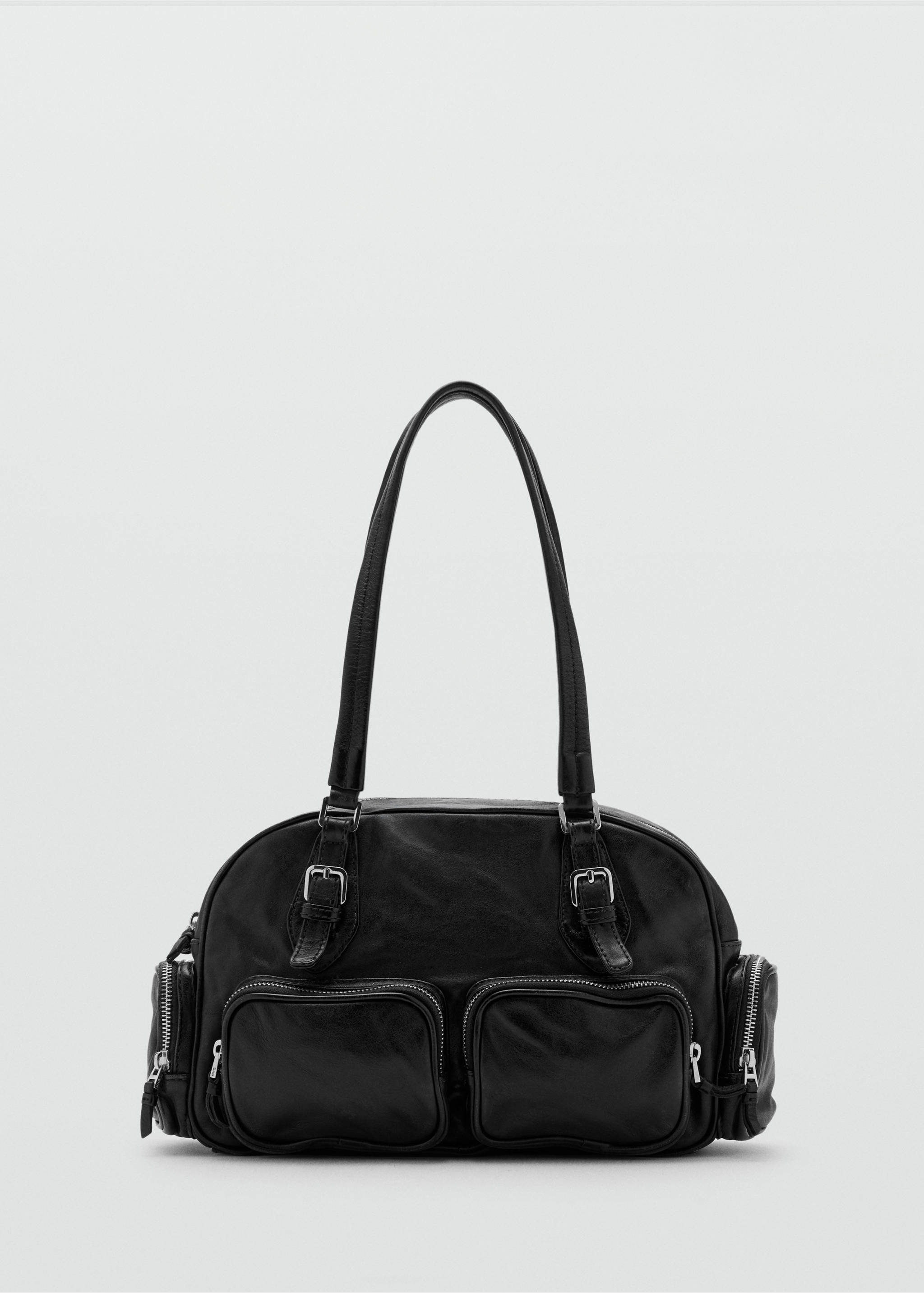 Leather bowling bag with pockets - Article without model, Black. Ref: 27033729-00.