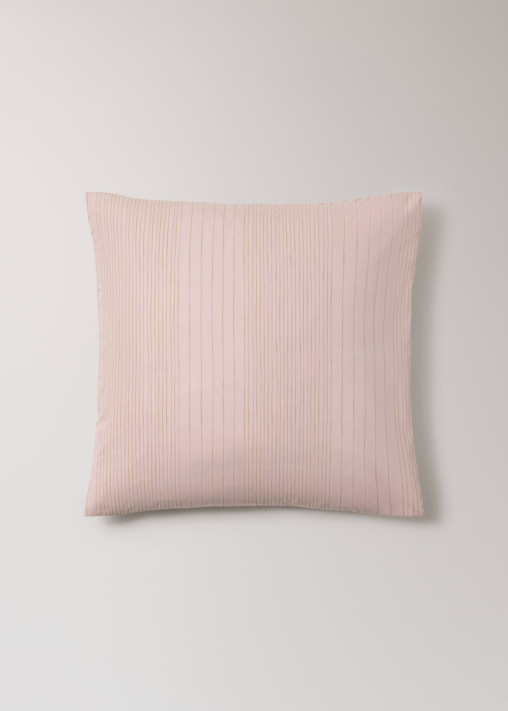 Two percale cotton pillowcases with watercolour stripes 60x60 cm - Article without model