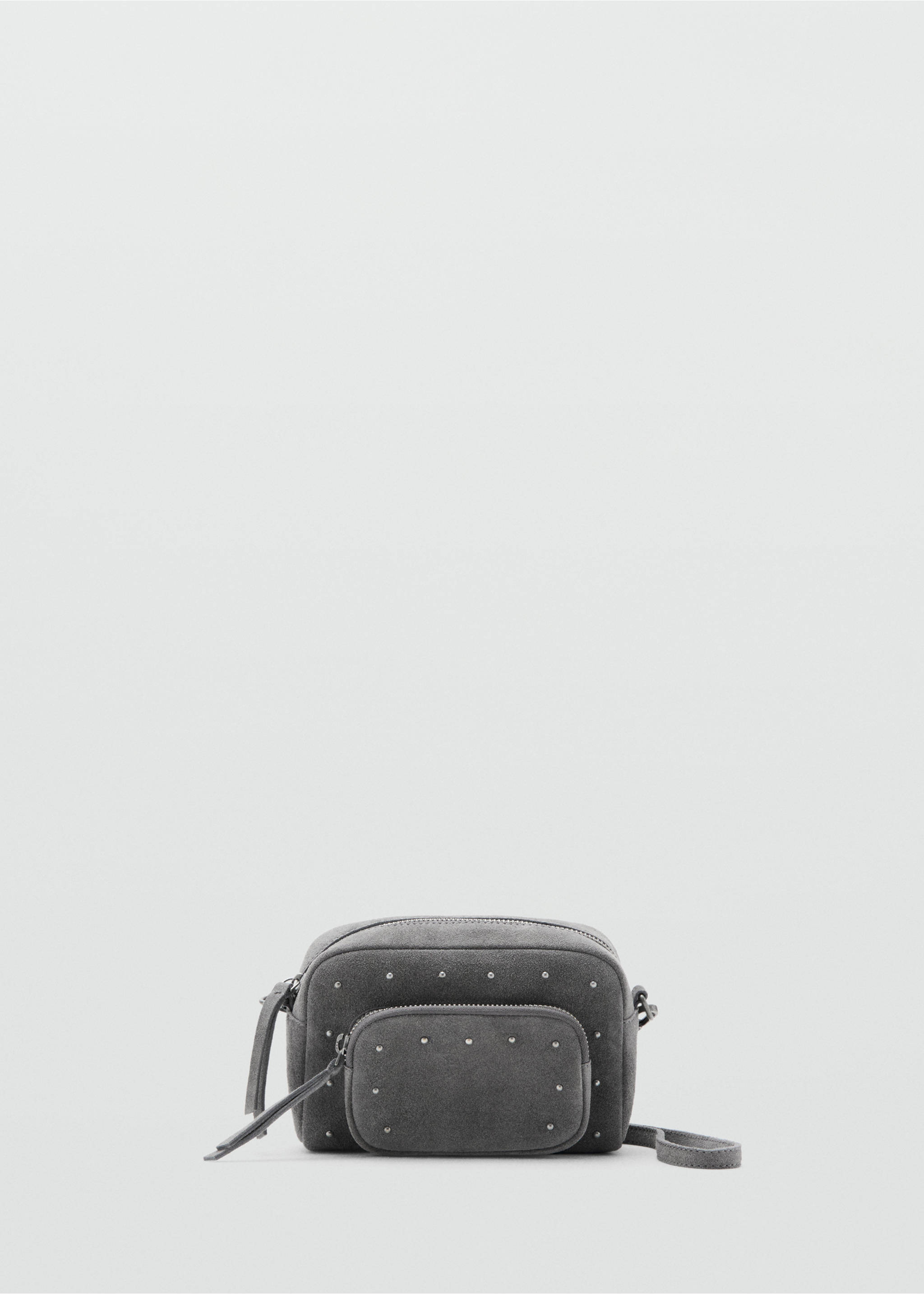 Suede-effect bag - Article without model, Grey. Ref: 27033733-00.