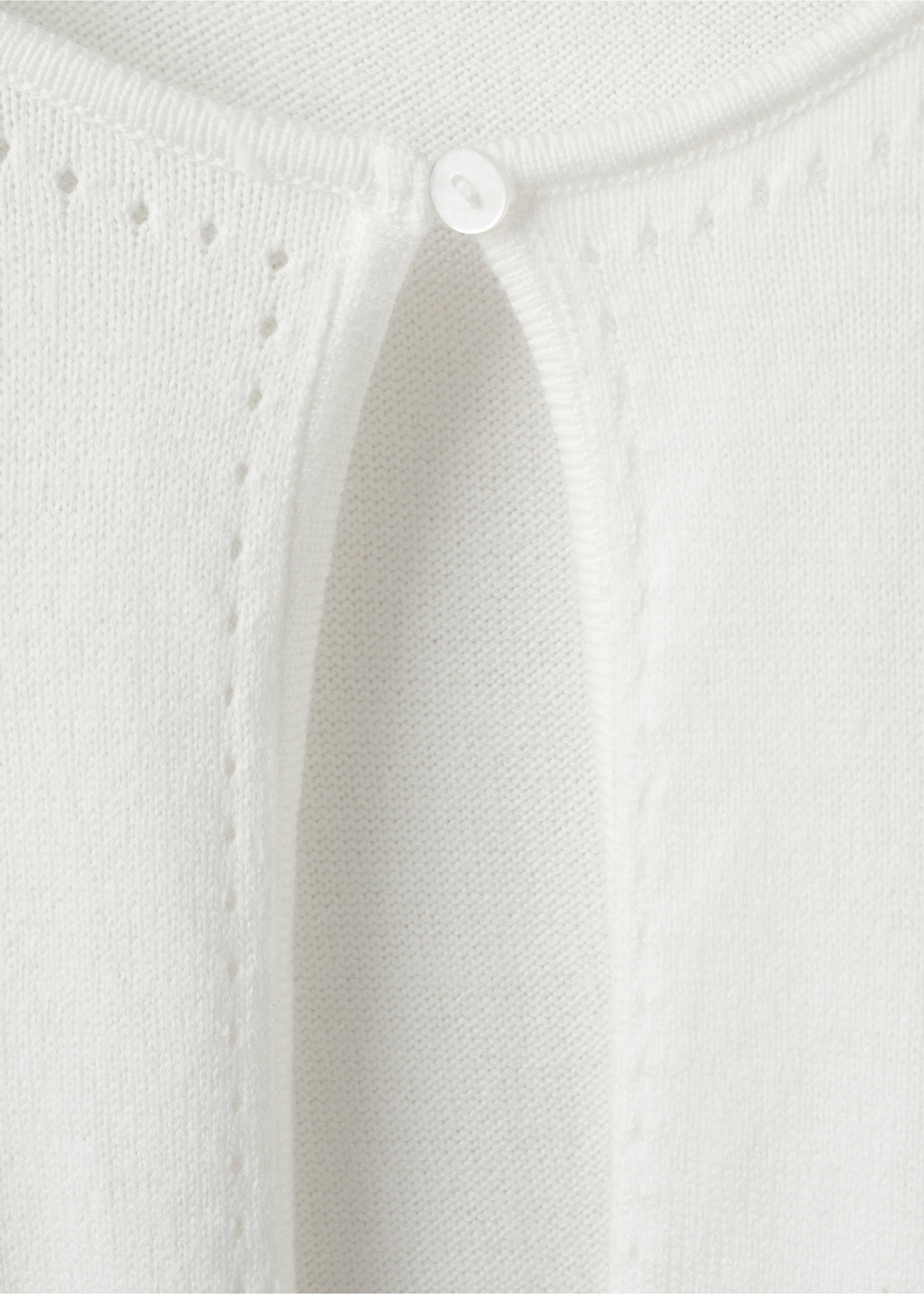 Fine-knit cardigan - Details of the article 8, Off White. Ref: 27033734-00.