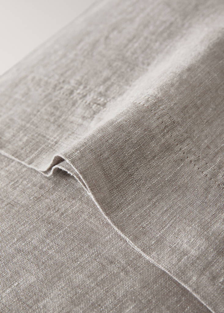 Linen yarn-dyed pillow cover 45x110 cm — Tobacco Brown