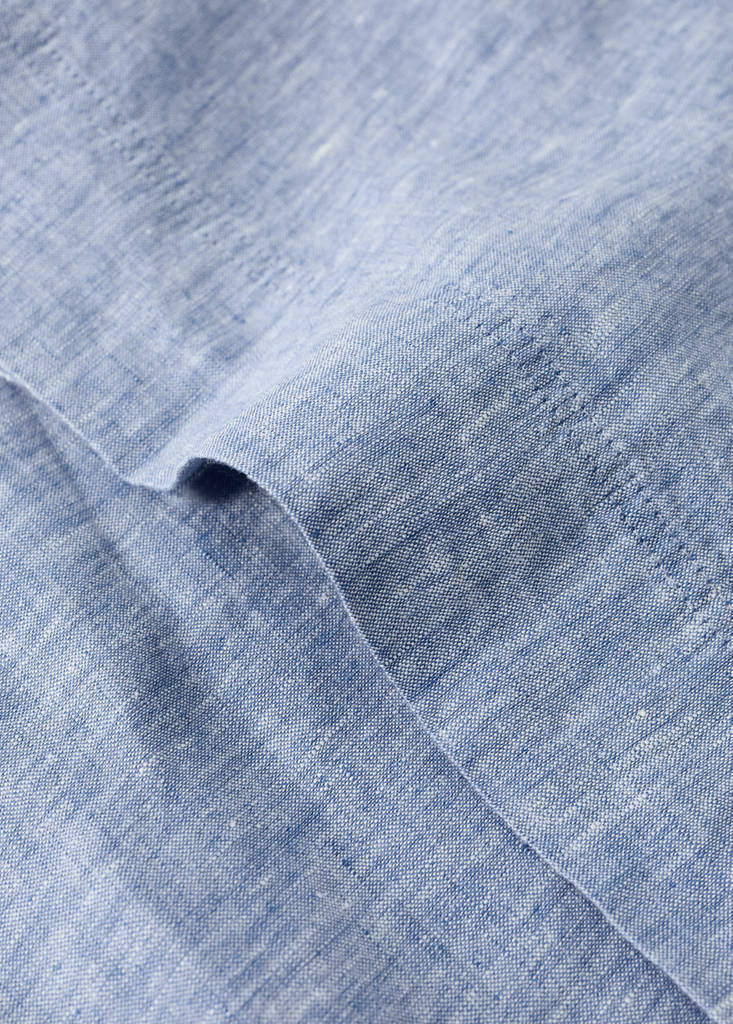 Linen yarn-dyed pillow cover 45x110 cm — Blue