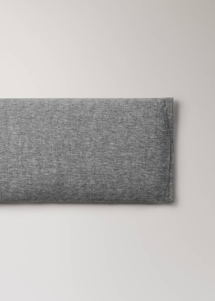 Linen yarn-dyed pillow cover 45x110 cm — Dark Heather Grey