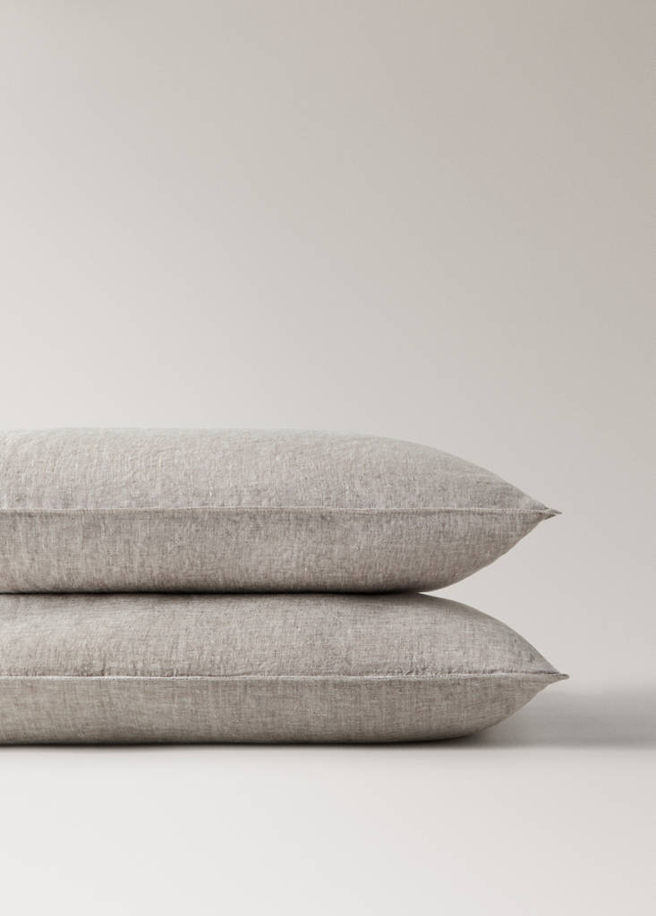 Linen yarn-dyed pillowcase 50x75 cm — Tobacco Brown