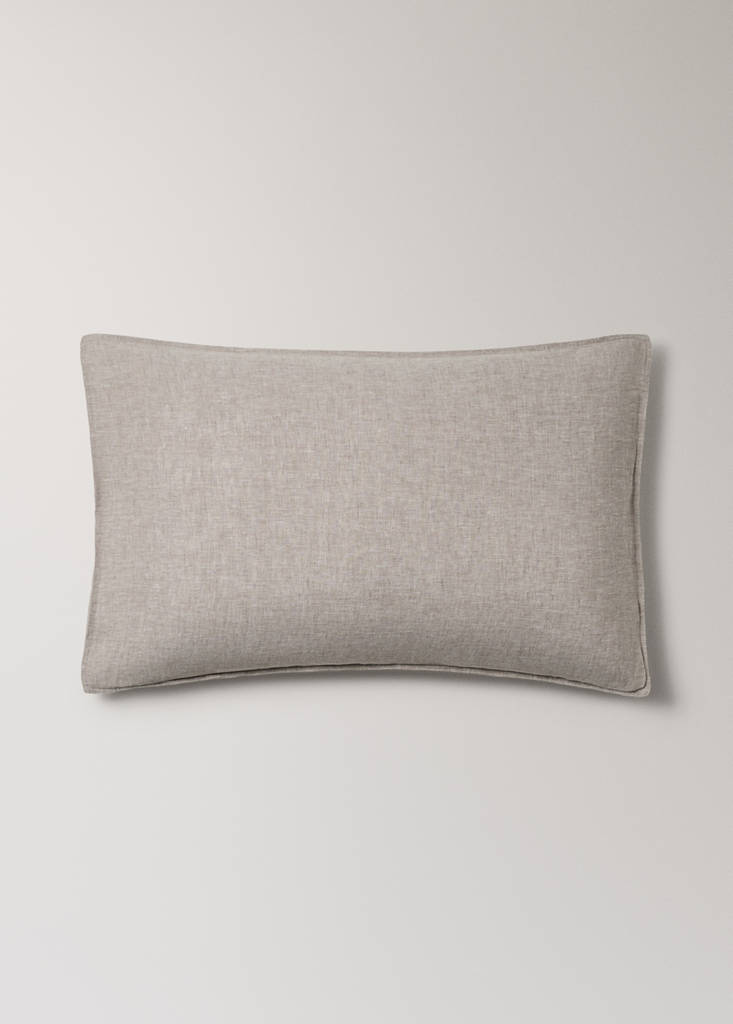 Linen yarn-dyed pillowcase 50x75 cm — Tobacco Brown