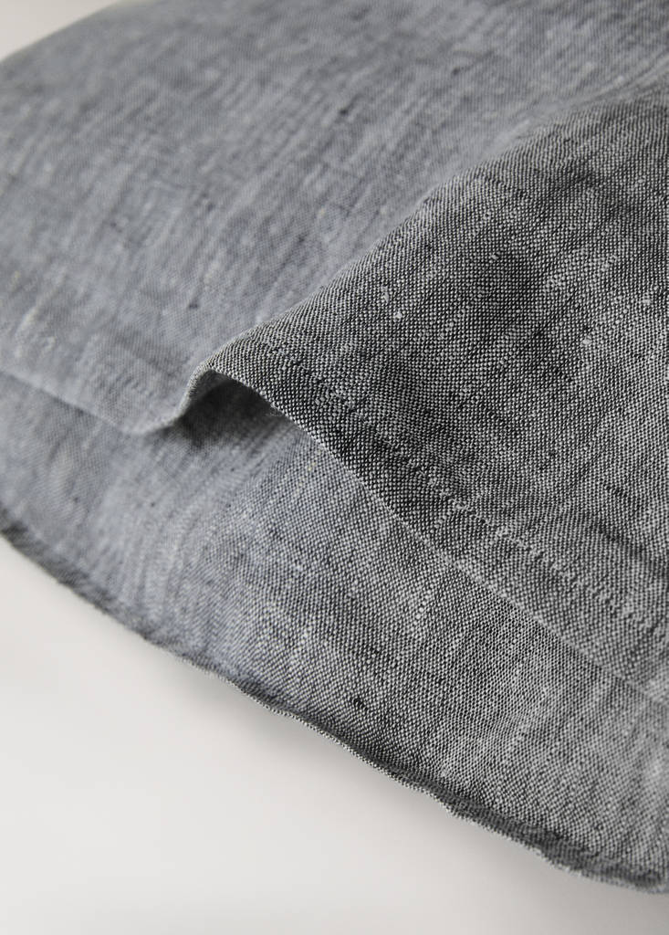 Linen yarn-dyed pillowcase 50x75 cm — Dark Heather Grey