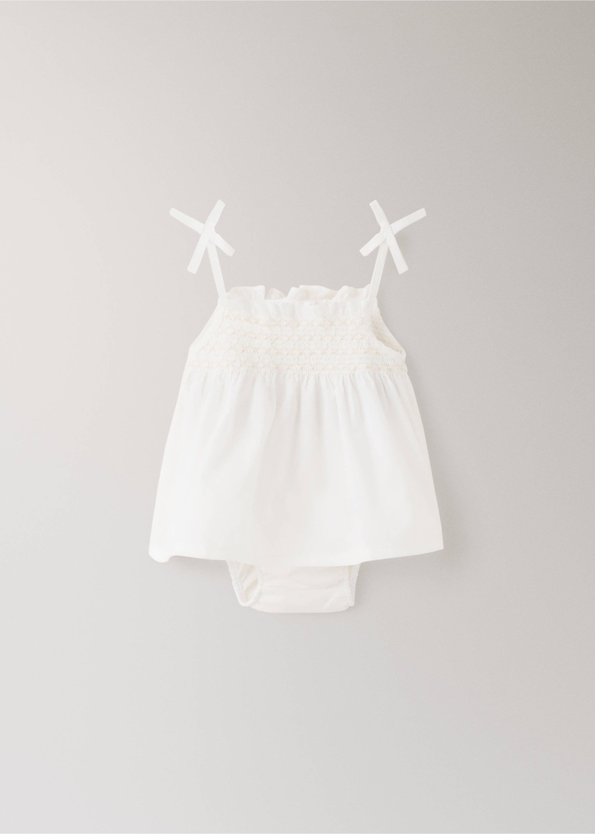 Cotton children’s pajama set with embroidered detail - Article without model, White. Ref: 27033741-00.