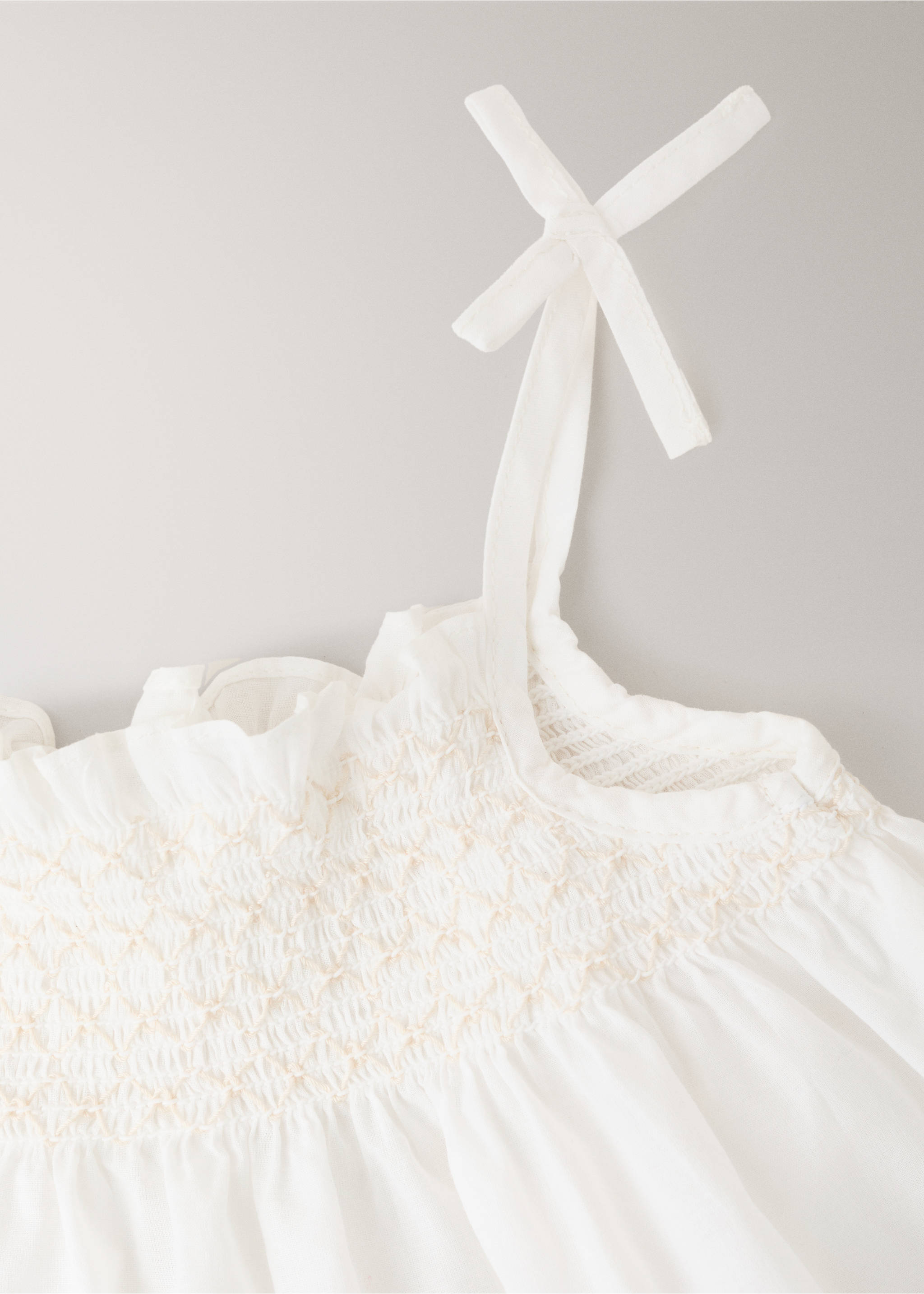 Cotton children’s pajama set with embroidered detail - Details of the article 2, White. Ref: 27033741-00.