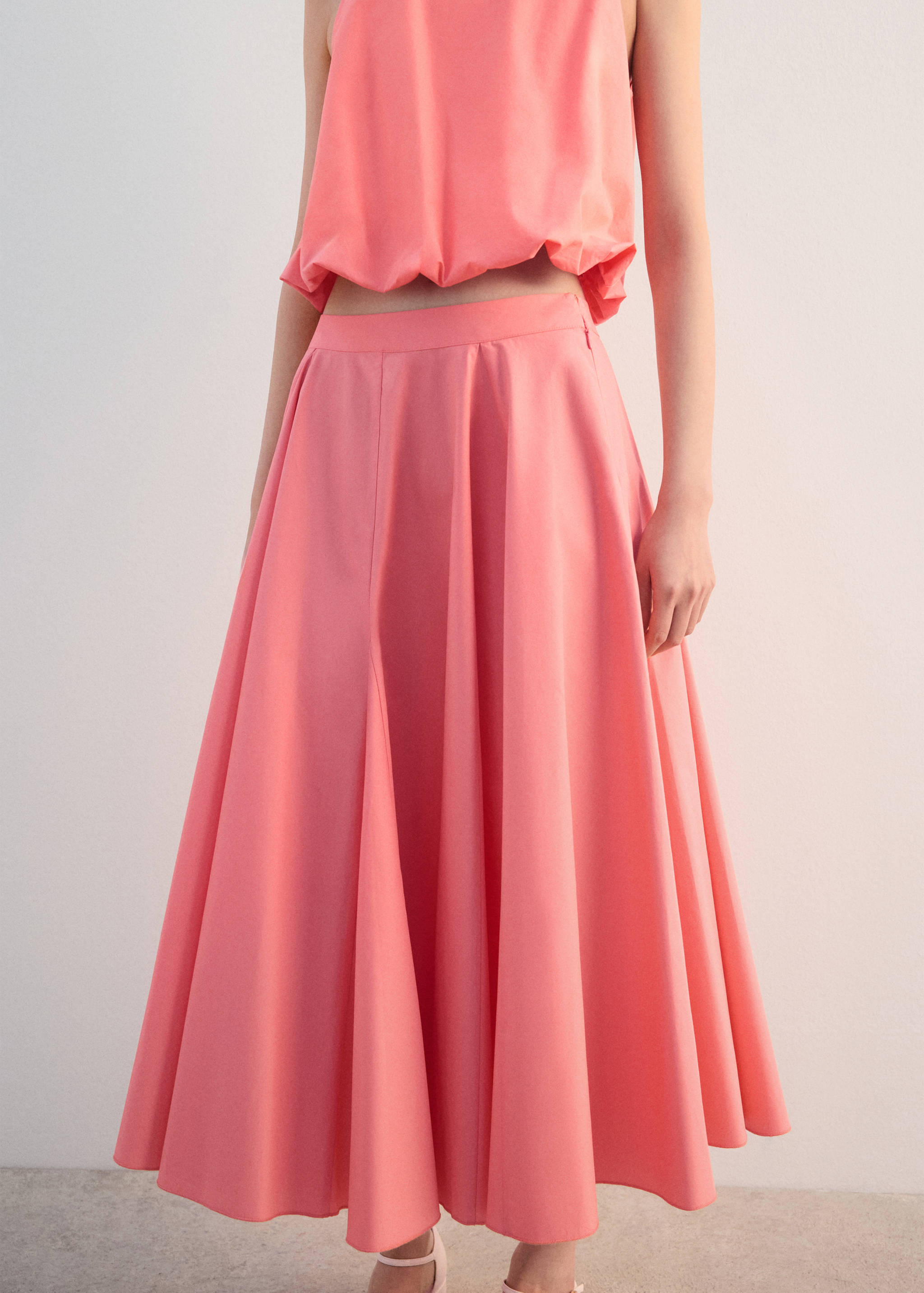 Flared midi-skirt - Medium plane