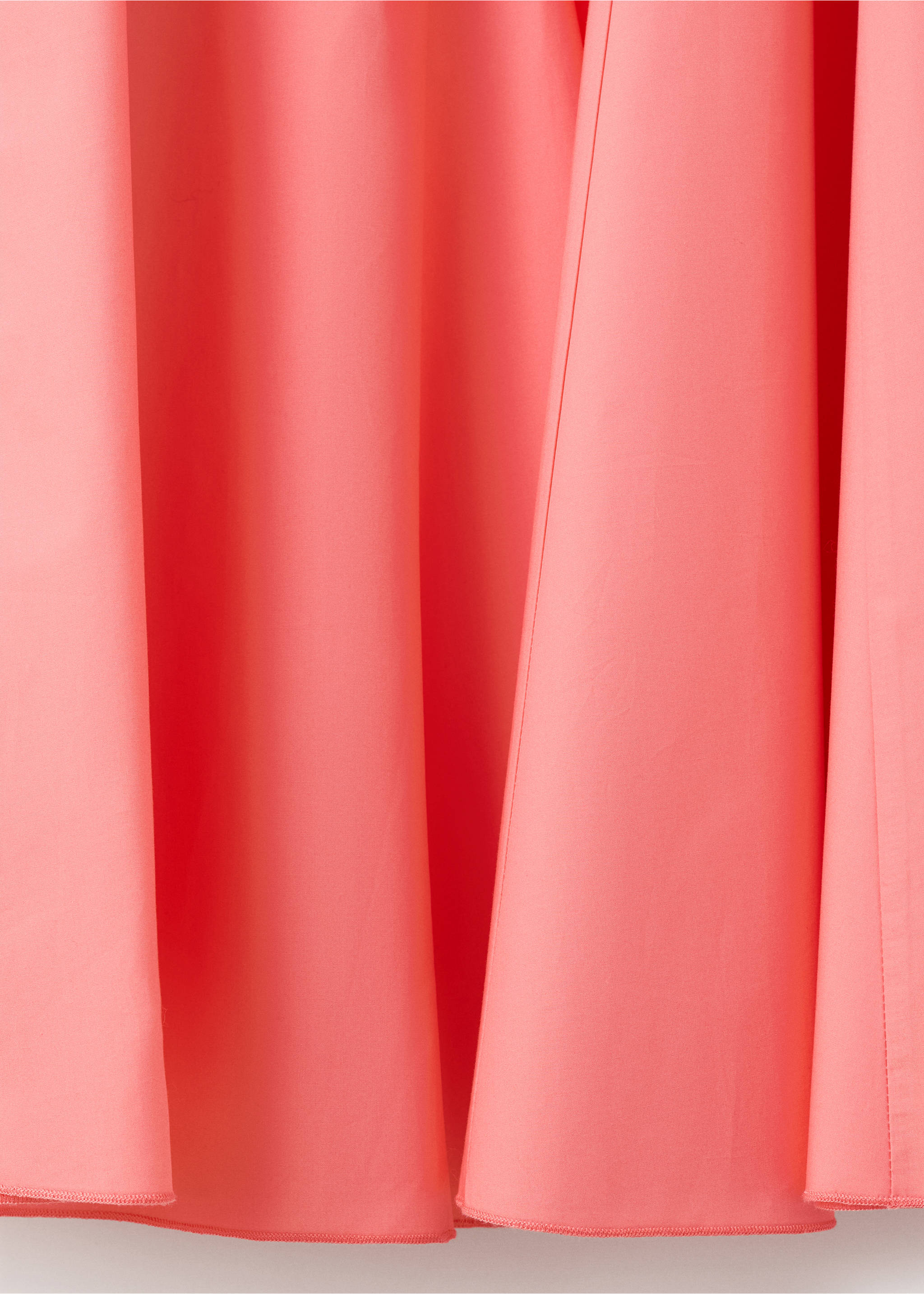 Flared midi-skirt - Details of the article 0, Coral Red. Ref: 27034044-00.