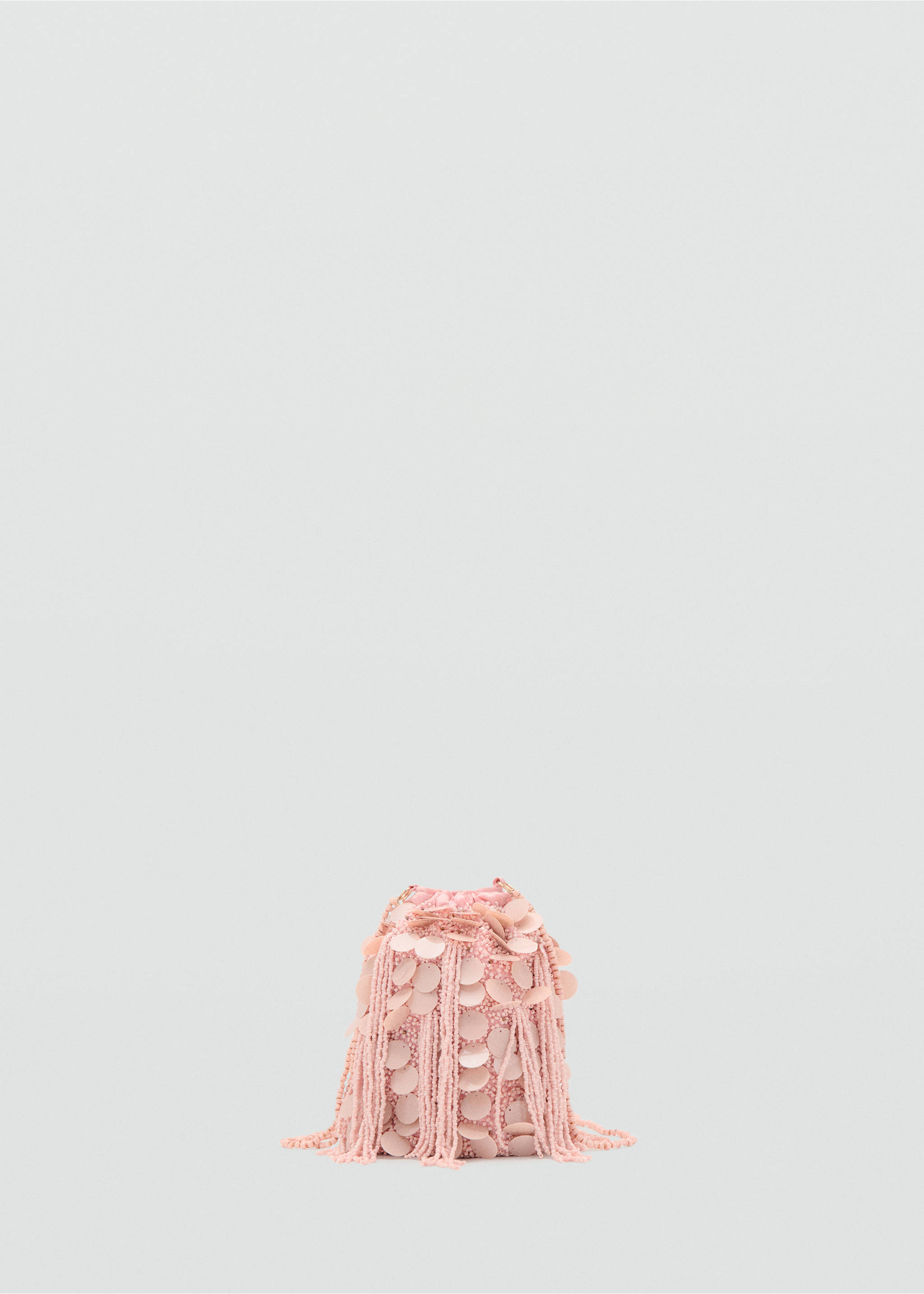Beaded mini bag - Article without model, Pale Pink. Ref: 27034045-00.