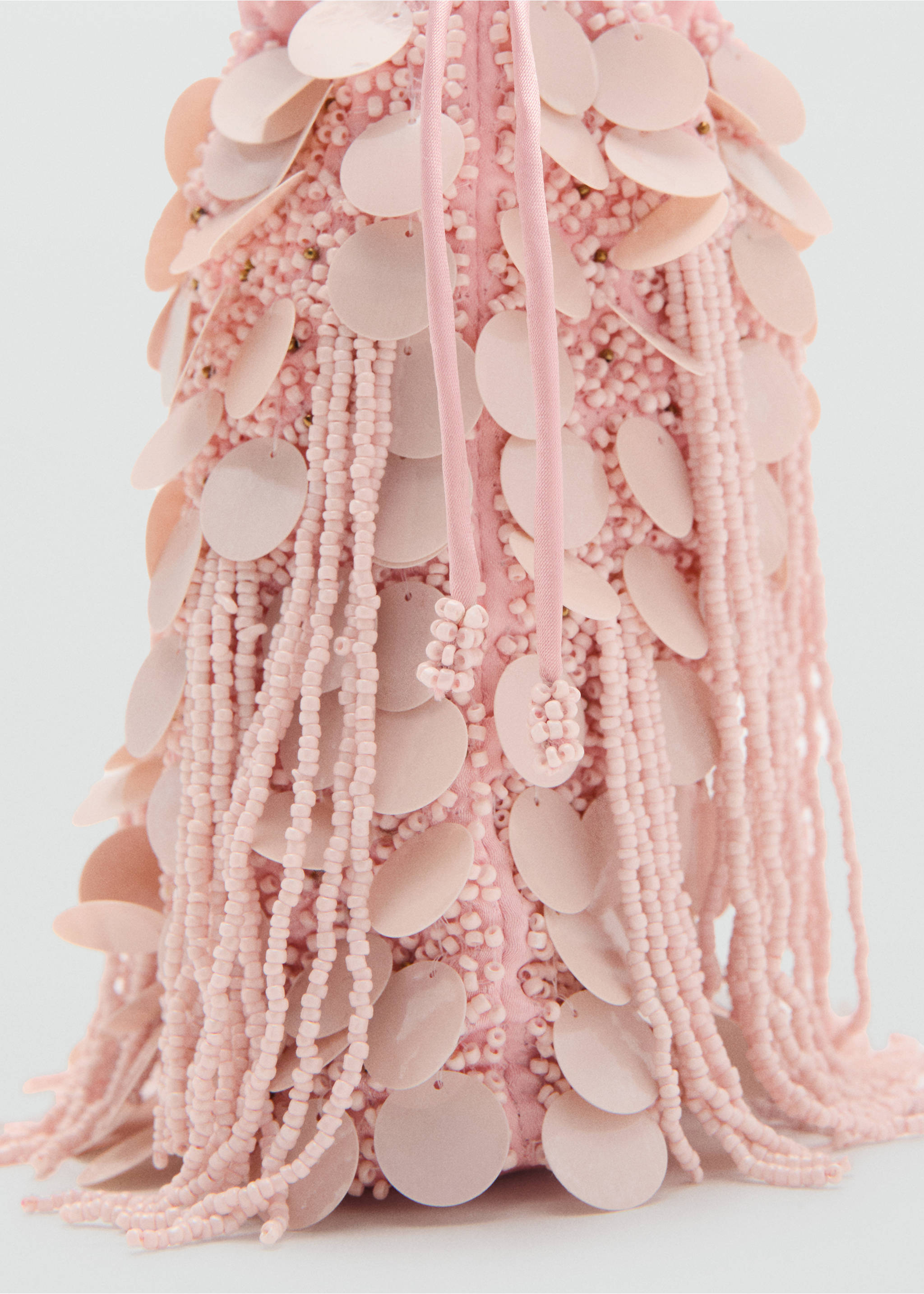 Beaded mini bag - Details of the article 2, Pale Pink. Ref: 27034045-00.